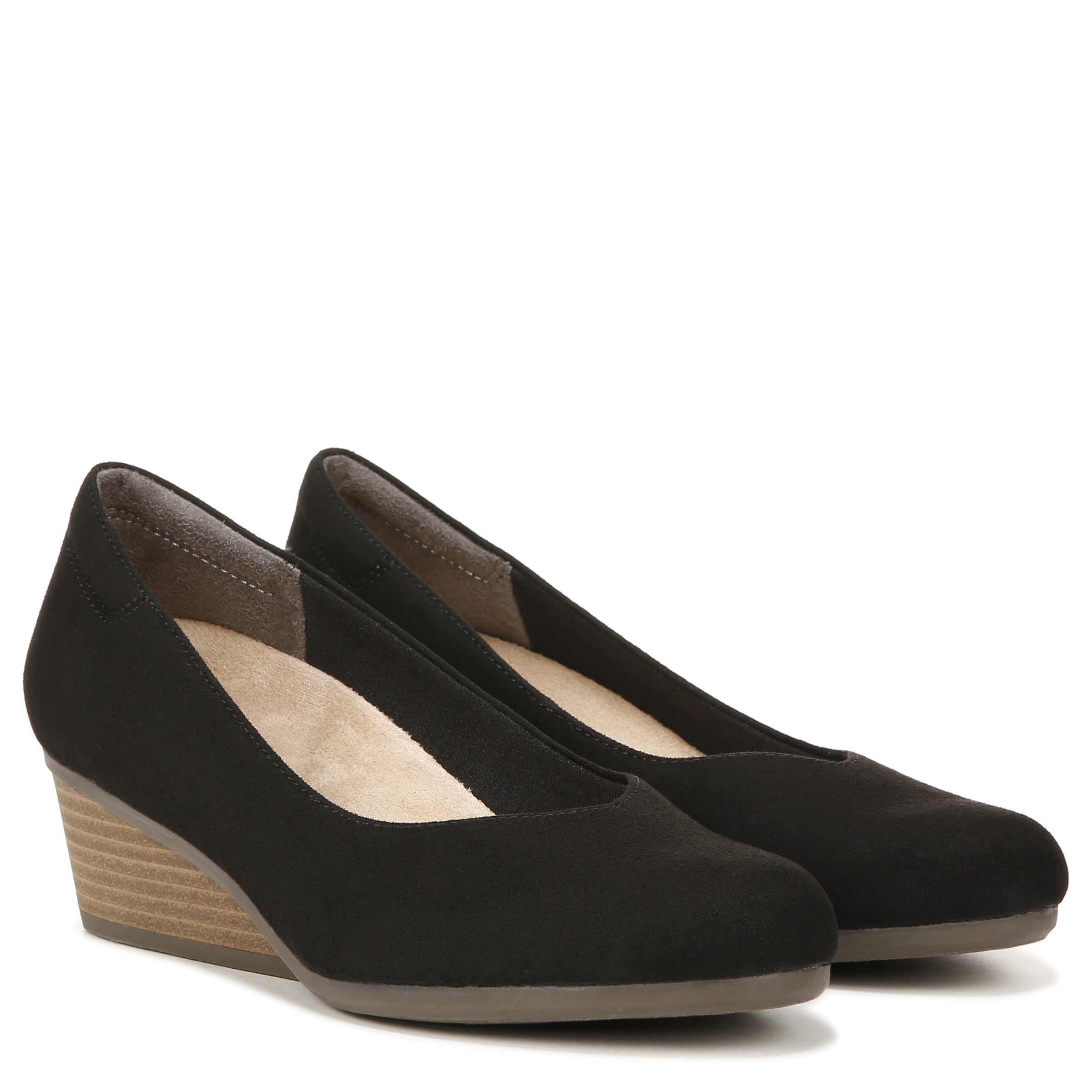 Dr scholls black discount wedges