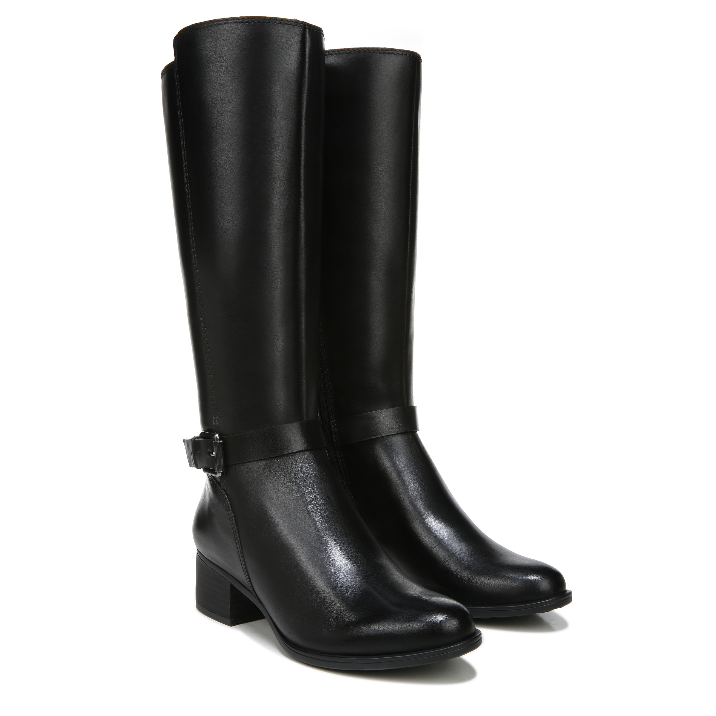 Naturalizer Kalona High Shaft Boots - Black Leather - Size 7M