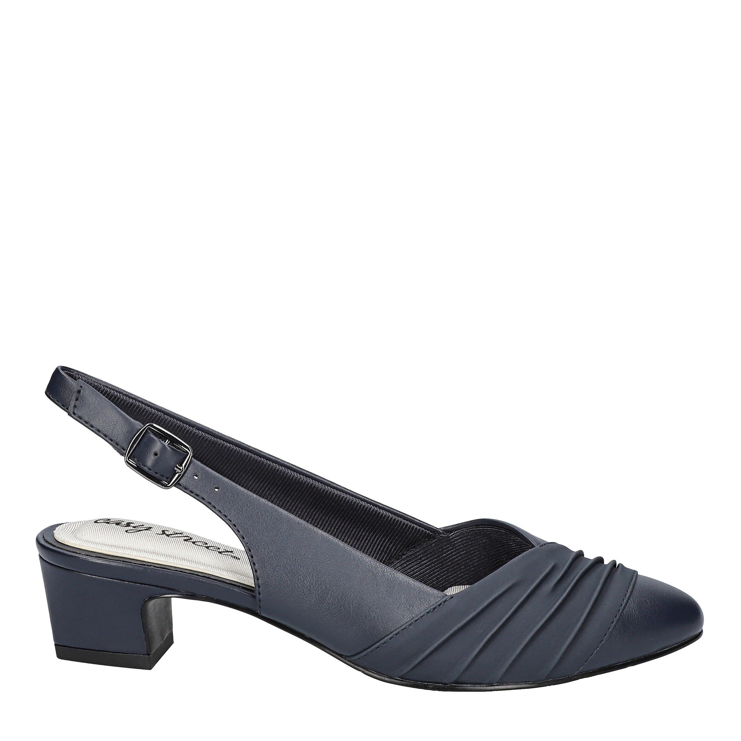 Easy Street Bizzy Women's Slingback Pumps Color: Silver Satin Size: