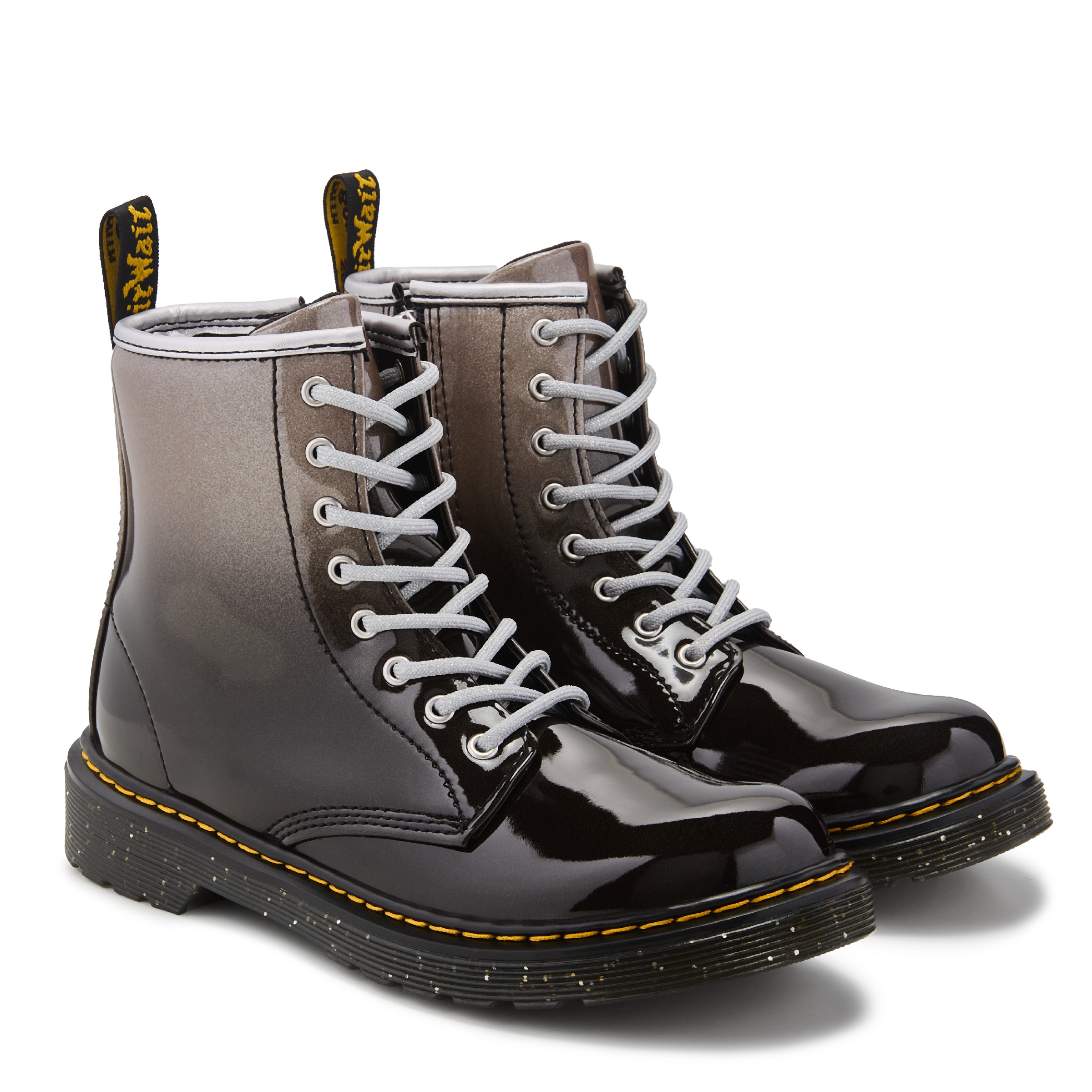 Dr. Martens 1460 Pooch Sequin & Black Combat Chunky Zipper Boot hot Size kids 13