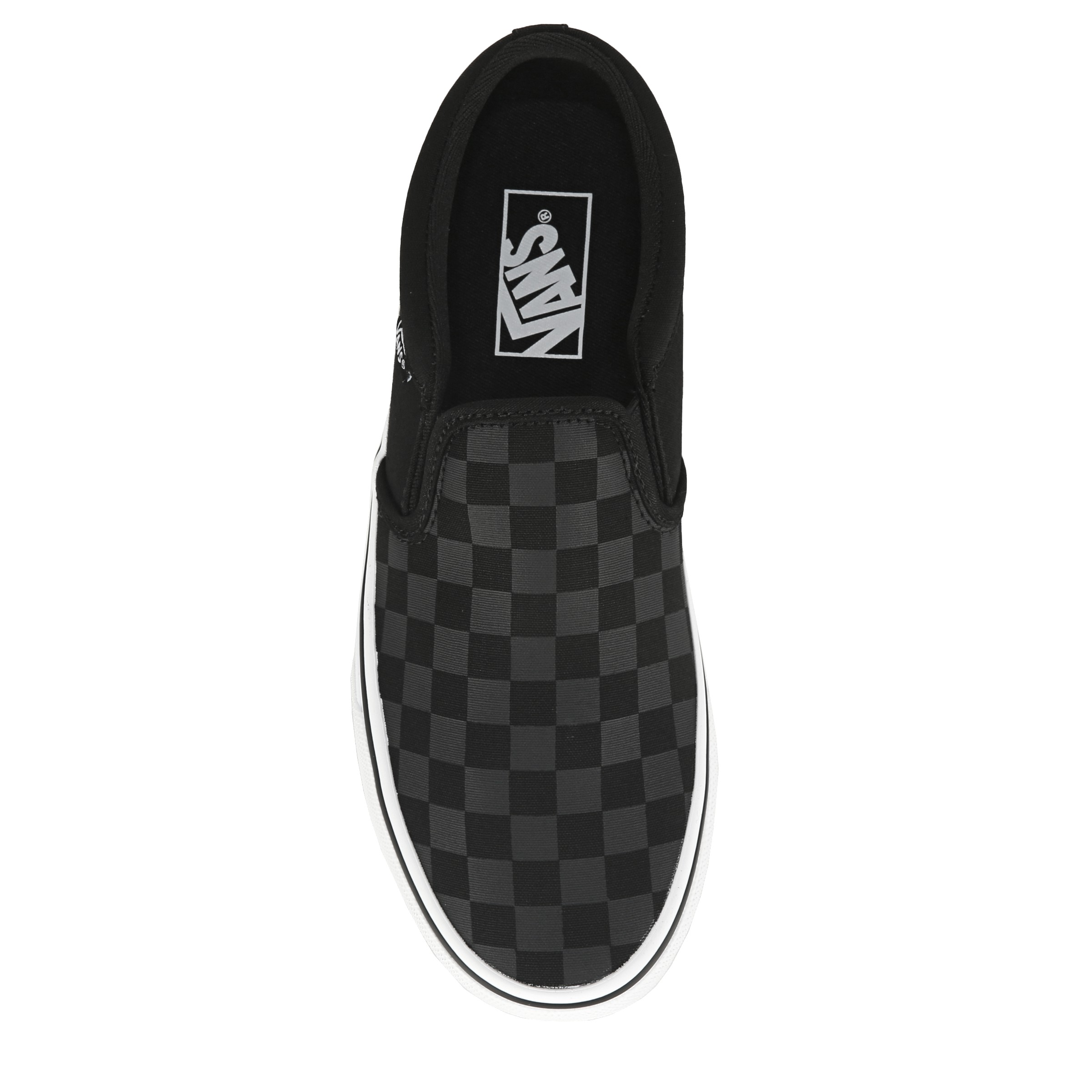 Black Vans Mens Asher Deluxe Slip On Sneaker, Mens