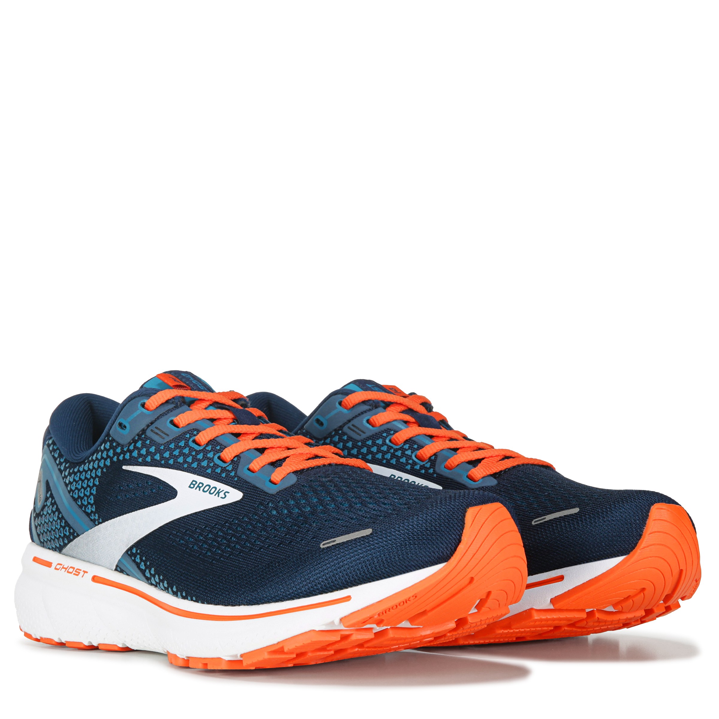 Brooks Ghost 14, Navy/Orange, Men's 12