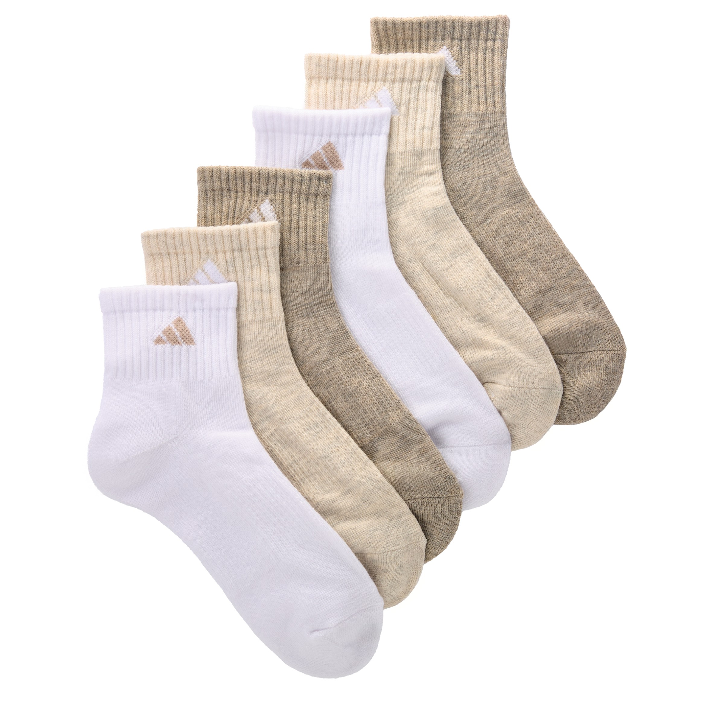 adidas Women s 6 Pack Athletic Cushioned Ankle Socks Famous Footwear