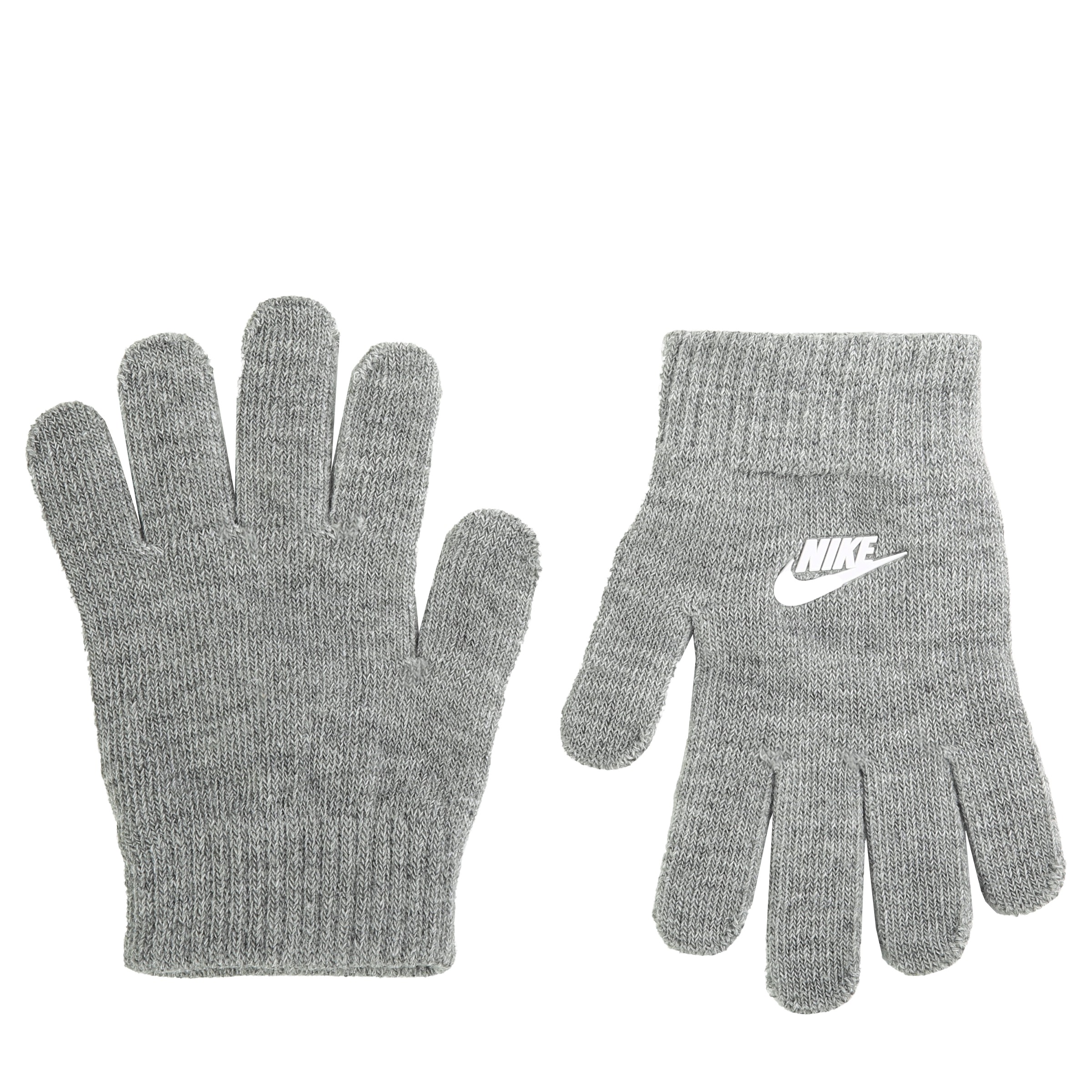  Nike Big Kids' Girls White/Gray Beanie and Gloves Set:  Clothing, Shoes & Jewelry