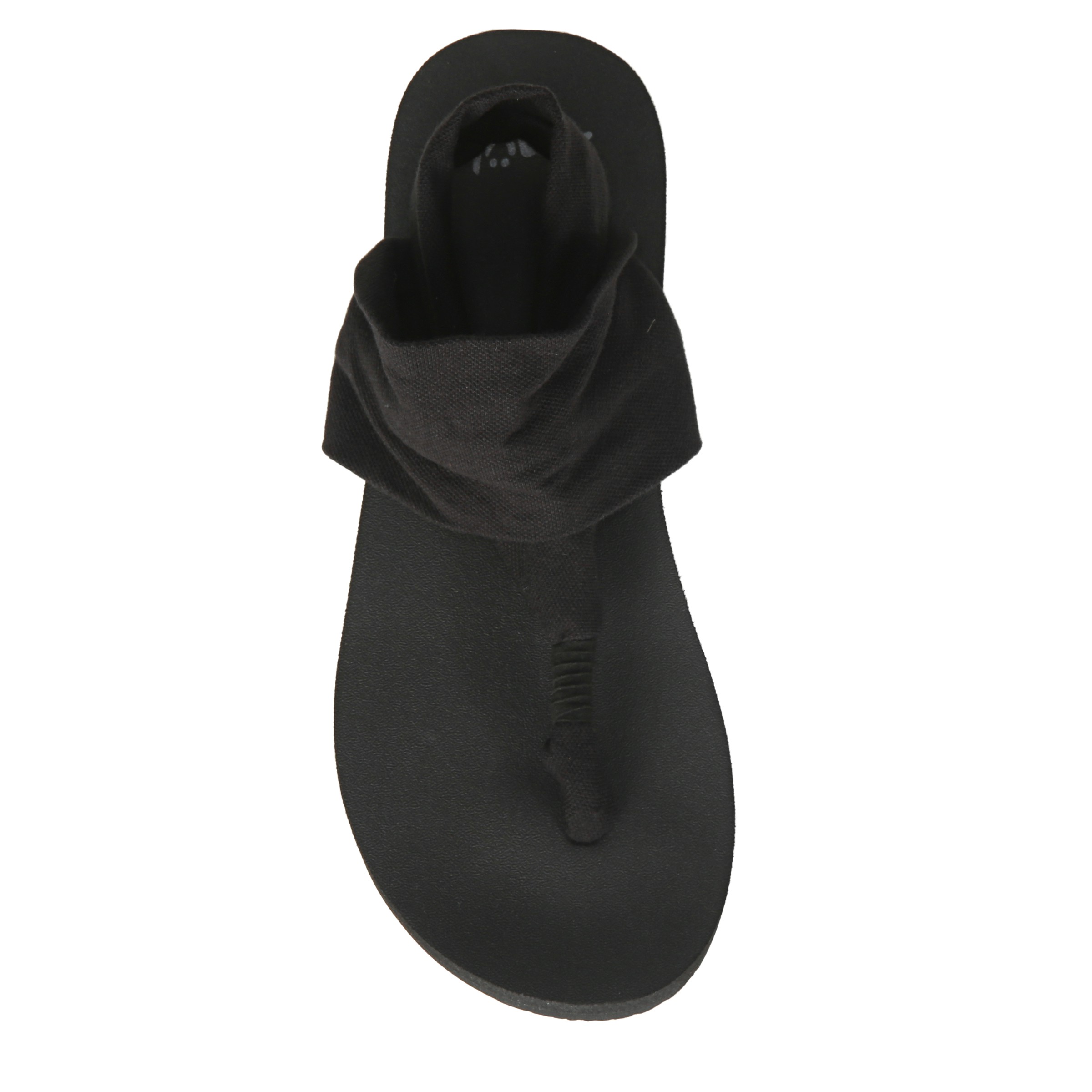 Sanuk Womens Yoga Sling Flat Sandals Size 10 Black Stretch Knit