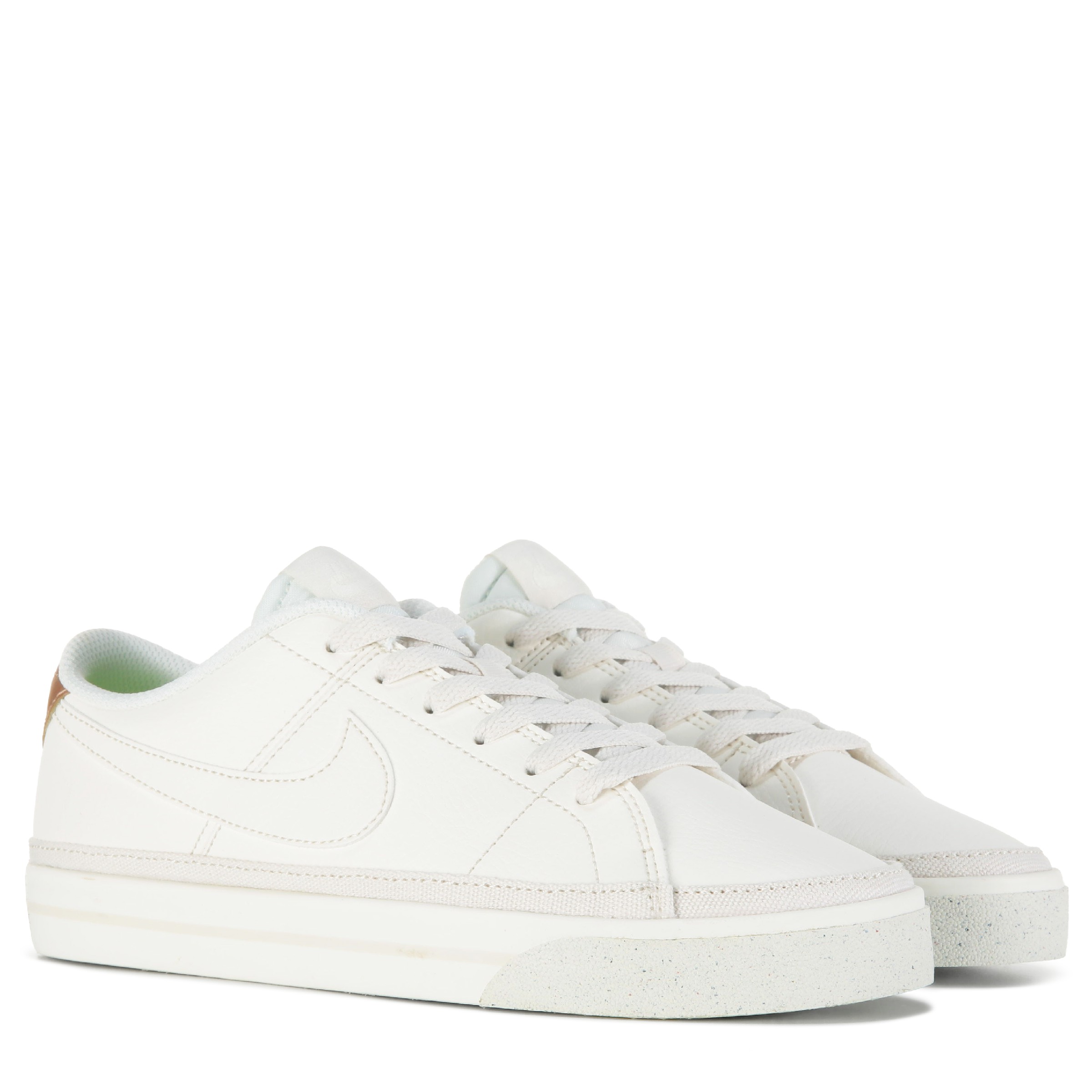 Womens nike white shops leather sneakers