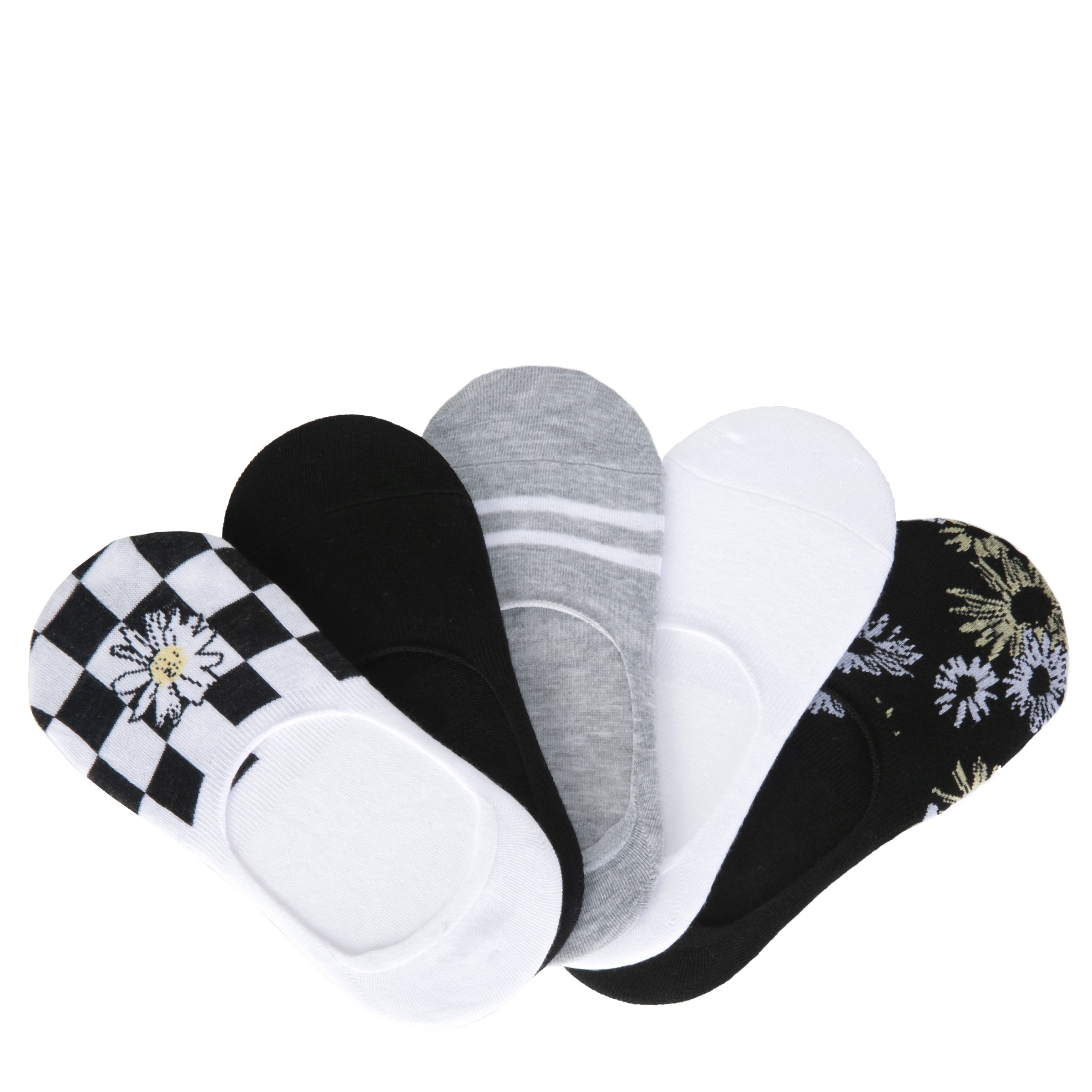 Steve Madden Women's 5 Pack Footie Liner Socks