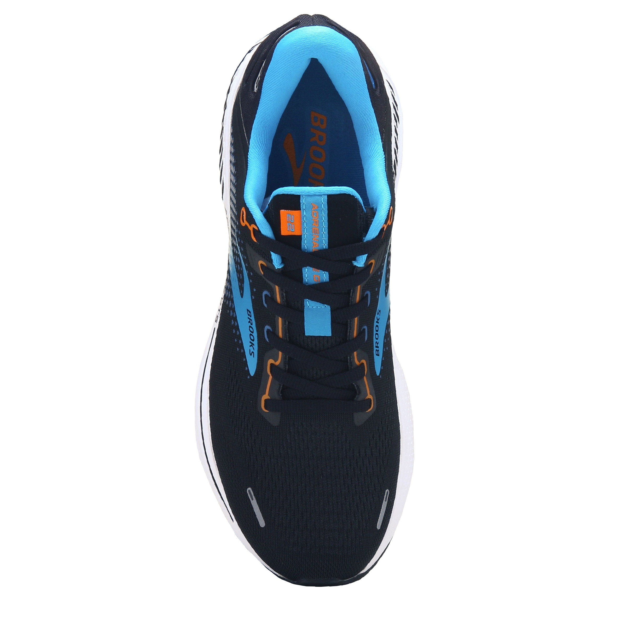 Brooks Adrenaline GTS 22 Mens Running Shoes Black/Blue/Orange
