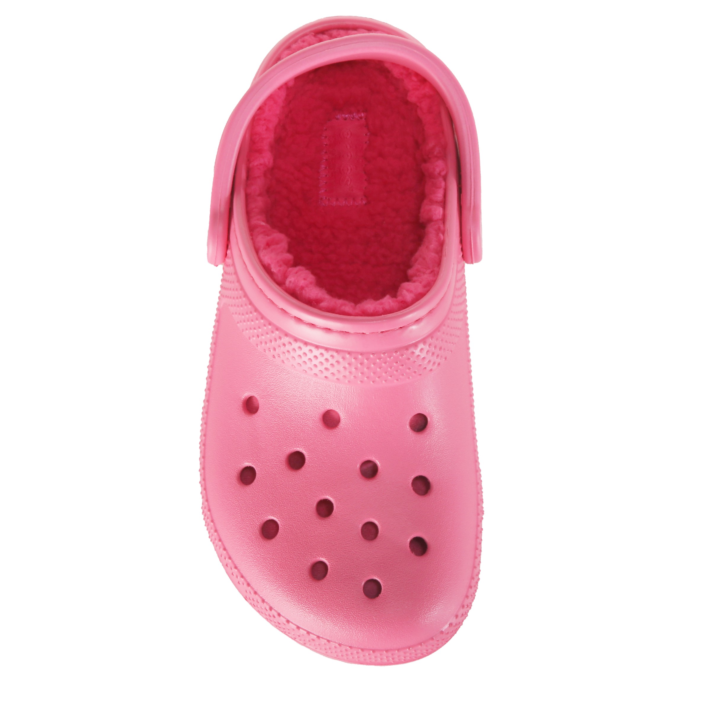 Pink crocs with sale fuzz