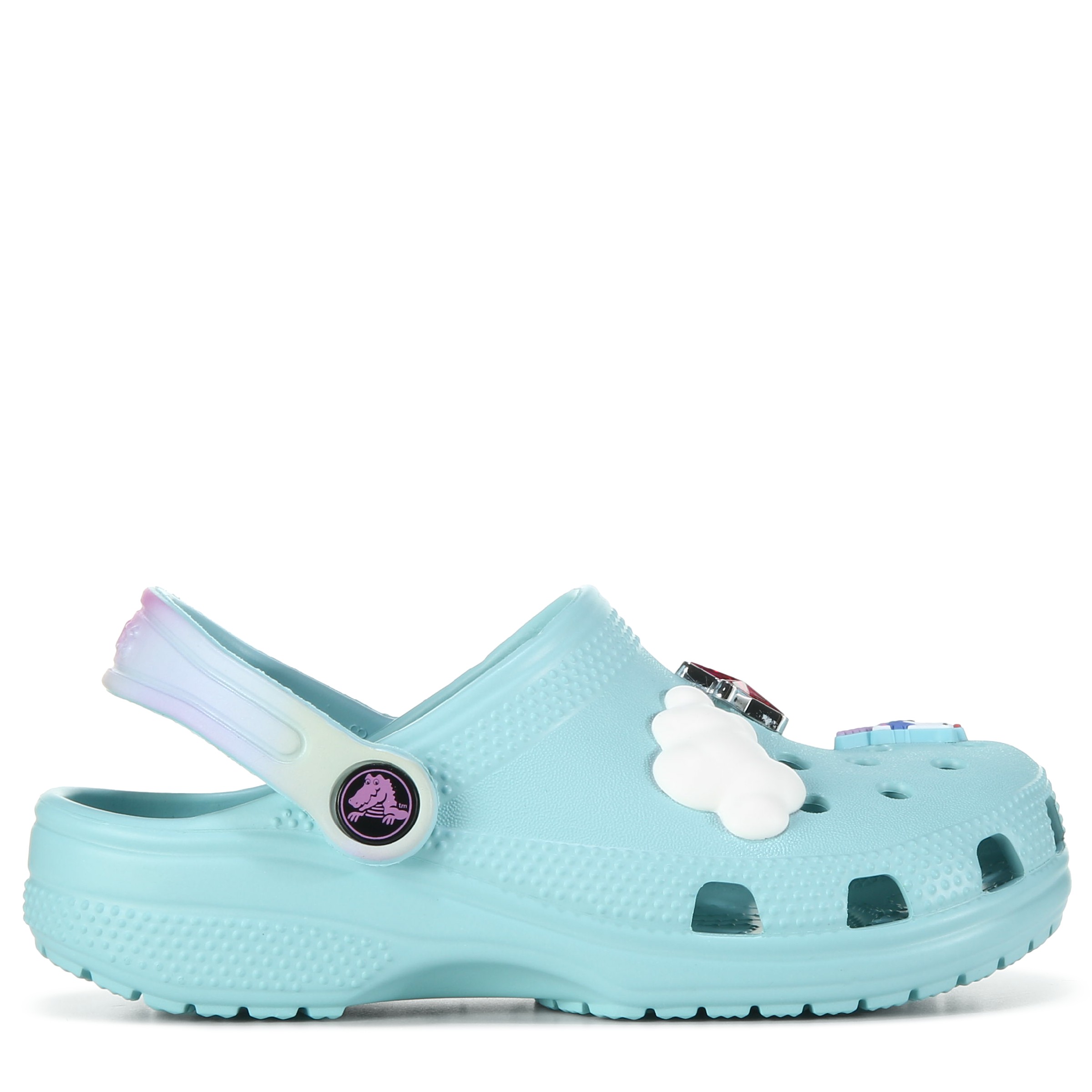 Baby blue crocs outlet with fur