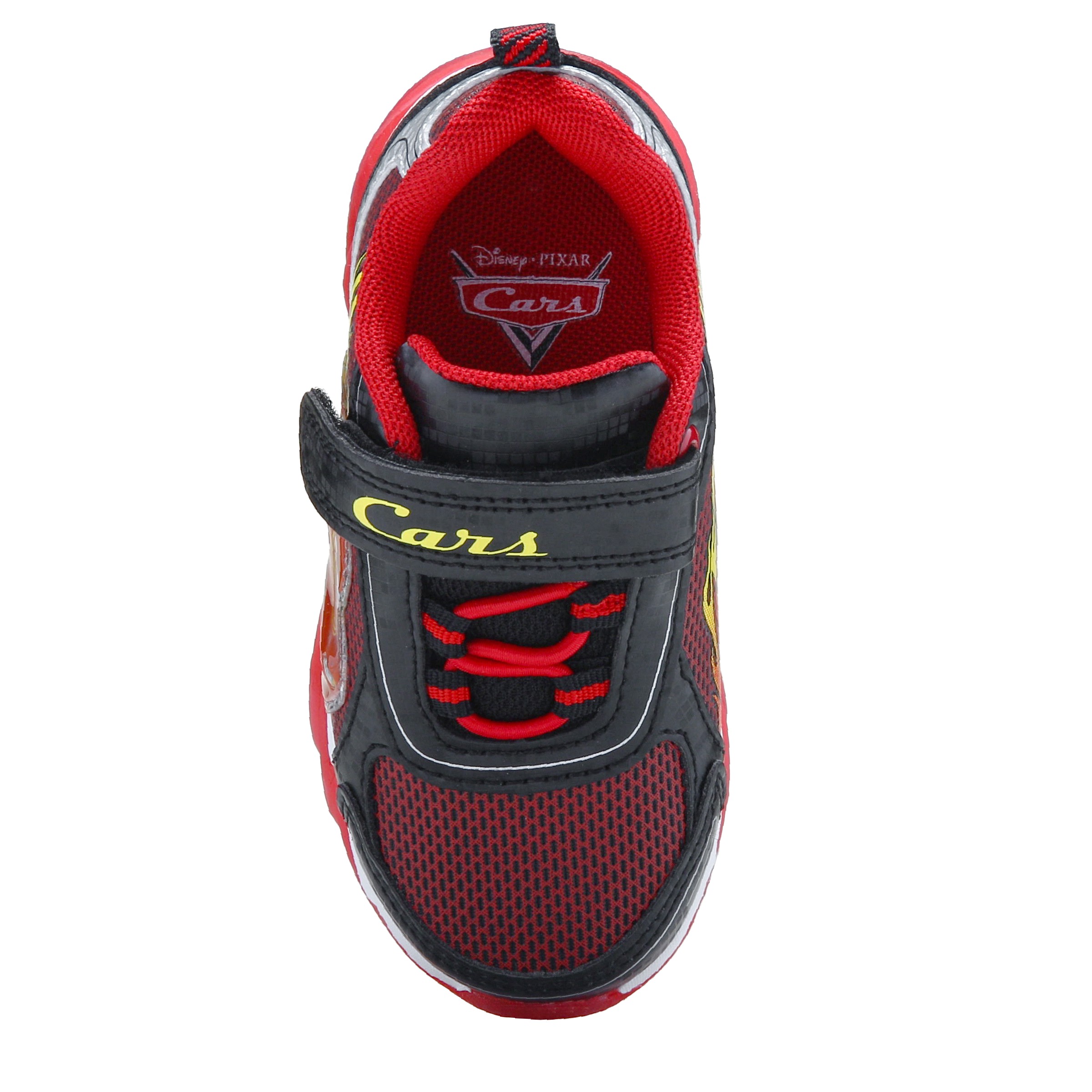 Amazon.com: Disney Cars Boy's Lighted Athletic Sneaker Lightning McQueen  Light Up Shoes Children W/Adjustable Strap (Toddler), Black/Red, Size 6 :  Clothing, Shoes & Jewelry