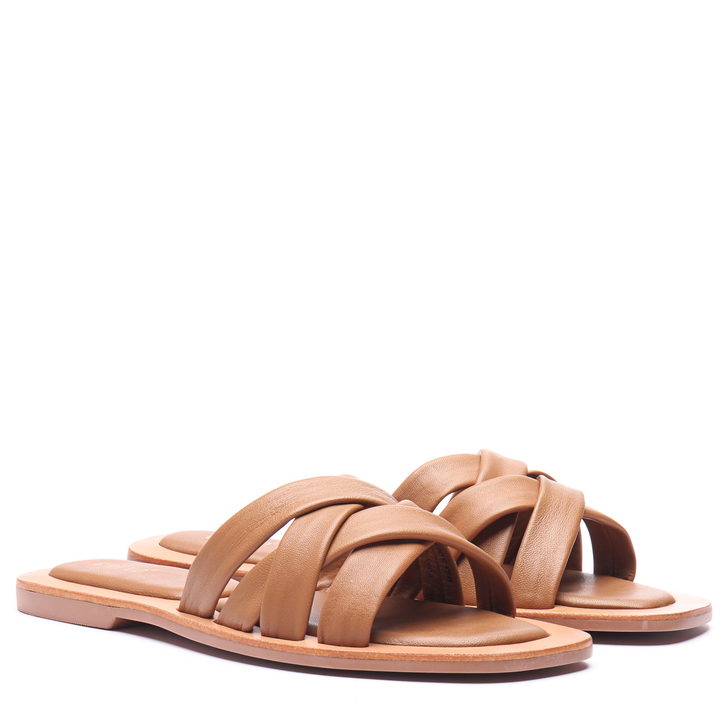 women's slide sandals leather