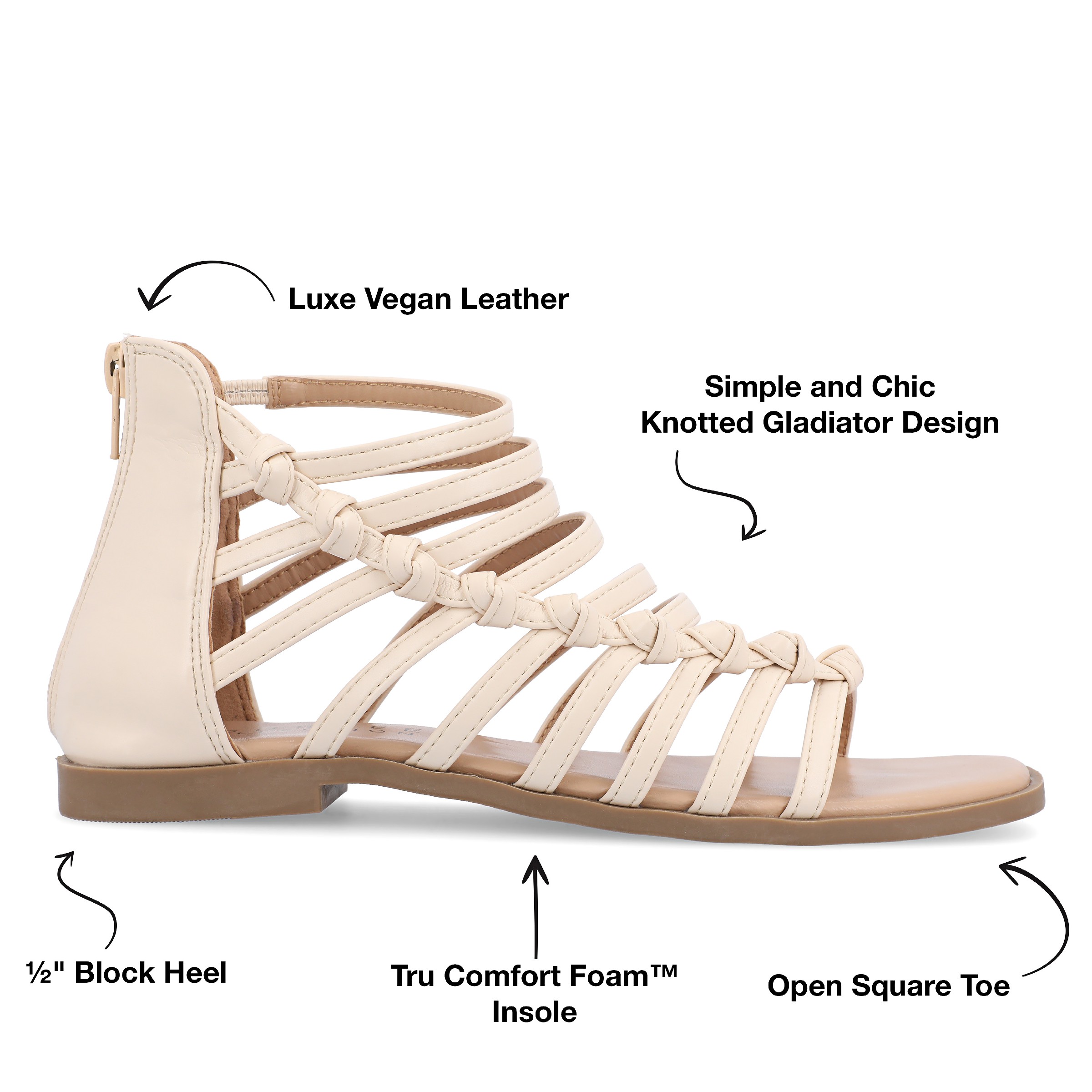 Women Cut Out Zip Back Chunky Heeled Gladiator Sandals, Elegant Summer Heeled  Sandals | SHEIN USA