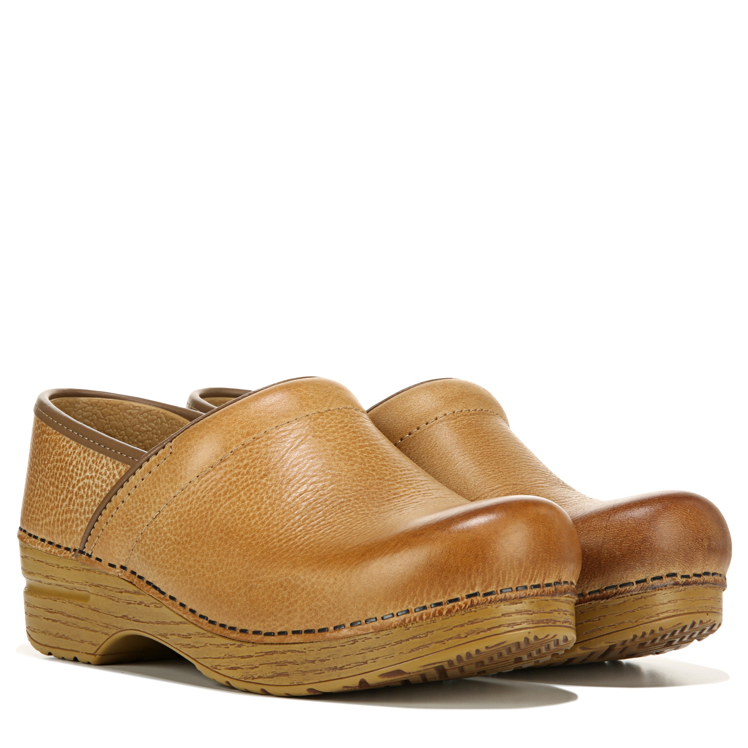 honey distressed dansko clog