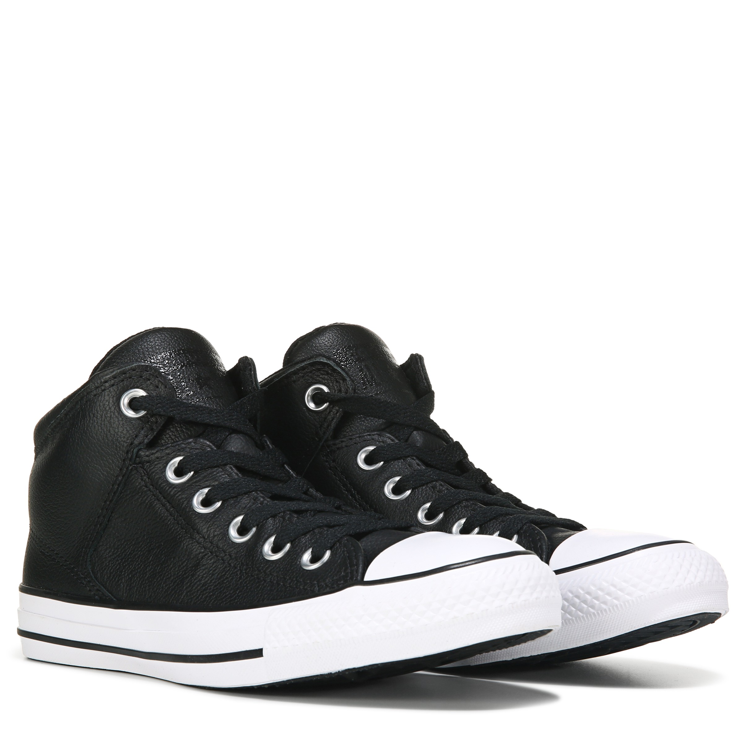 Converse Men's Chuck Taylor Hi Fashion Sneaker Leather Shoes, Black, 9