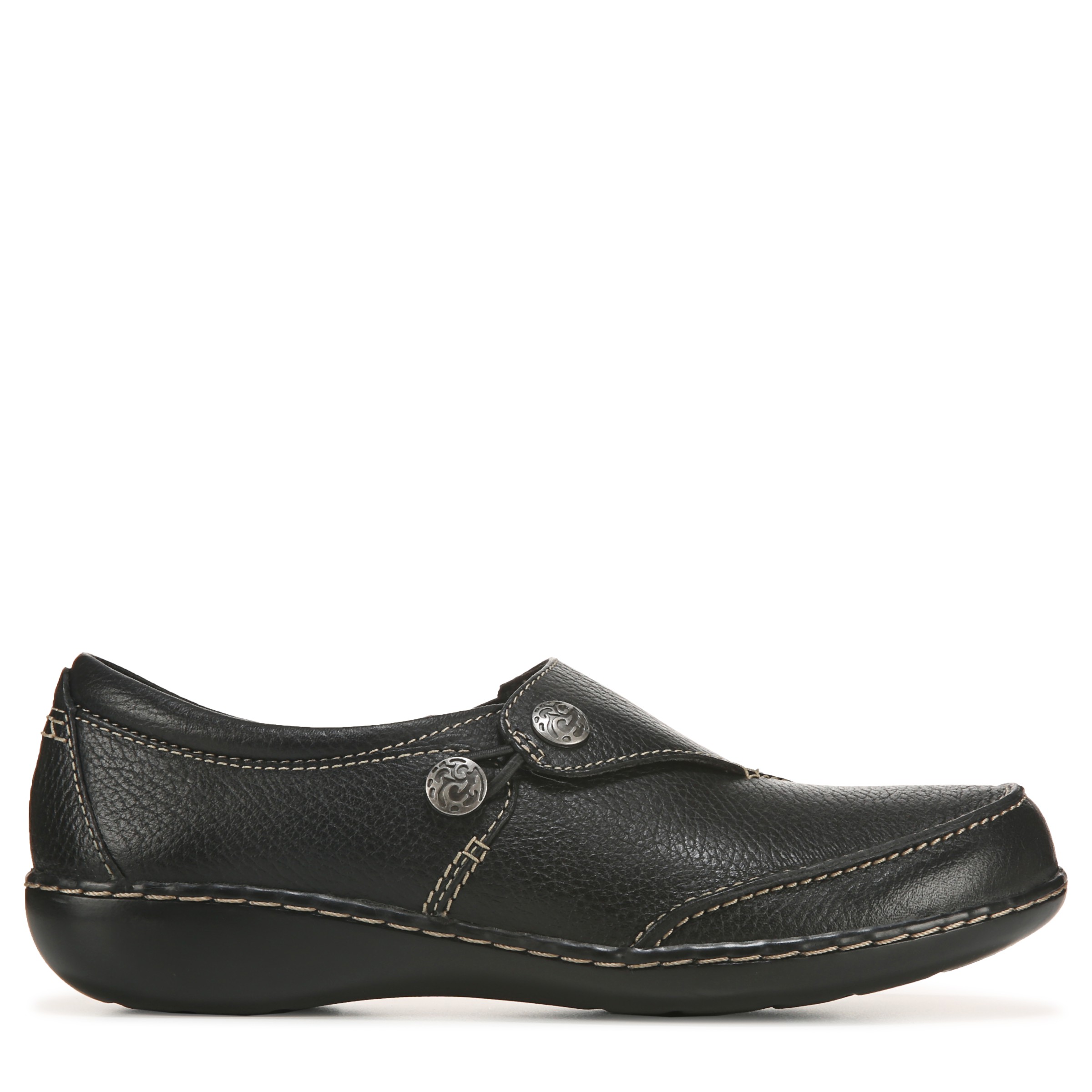  Clarks Women's Ashland Lane Q Slip-On Loafer, Black, 5 M US