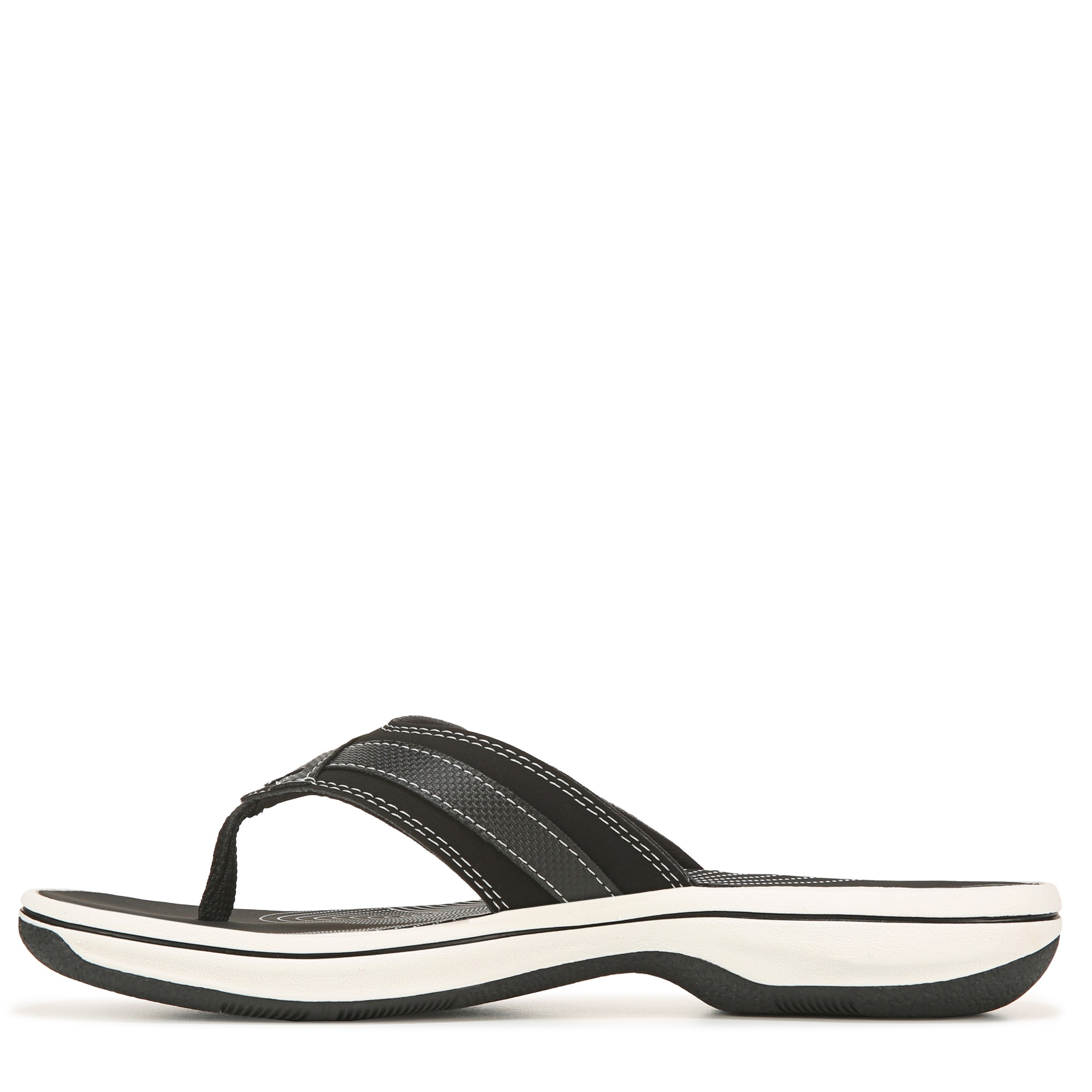 clarks black and white sandals