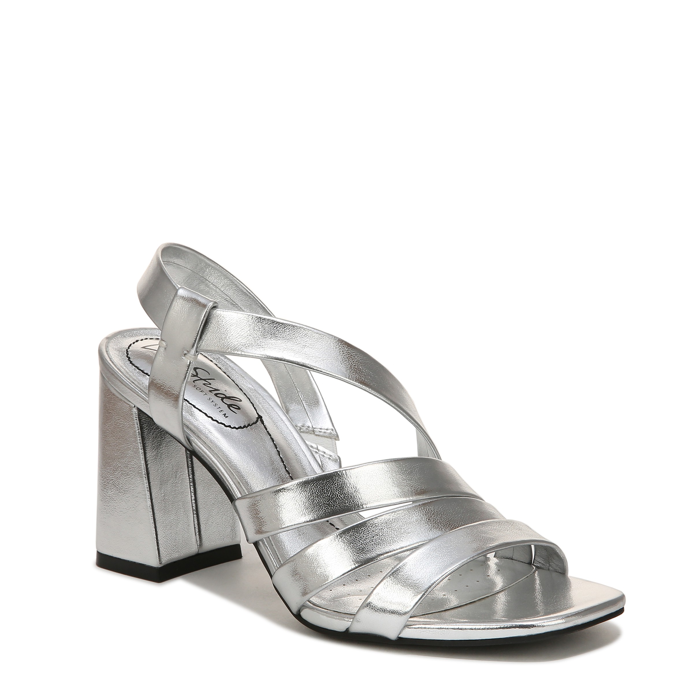 Silver strappy dress shoes hot sale