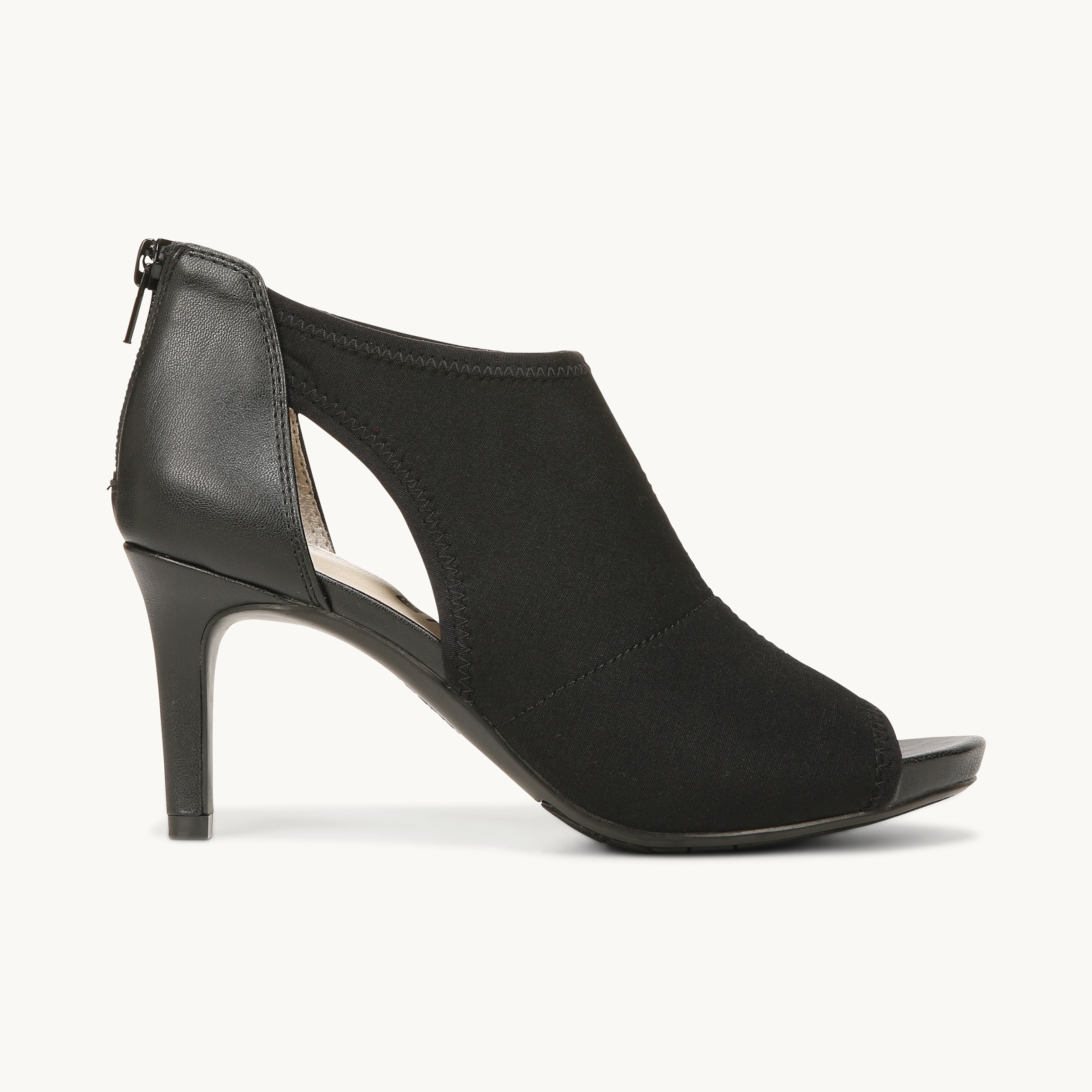 lifestride peep toe booties