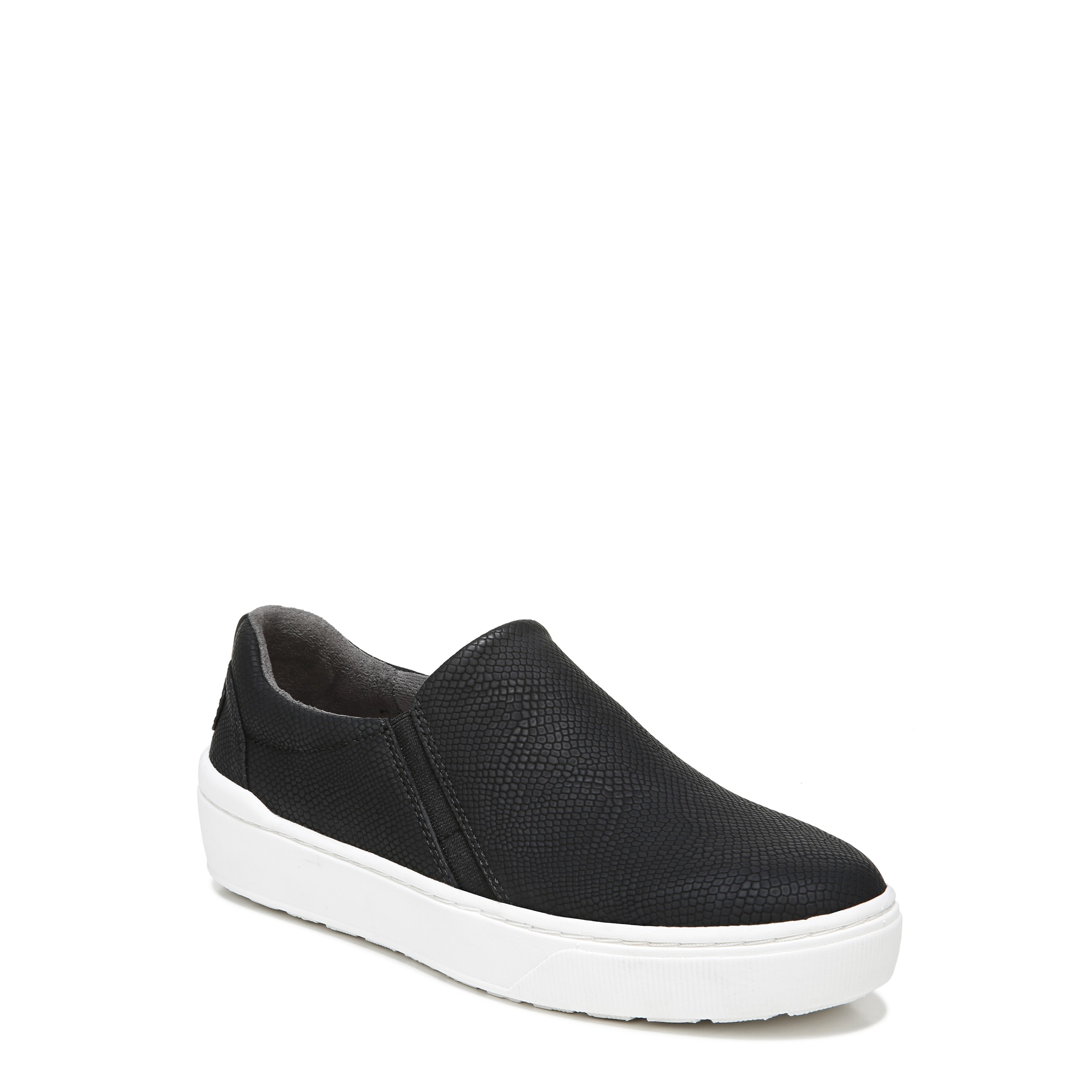 dr scholls black slip on shoes