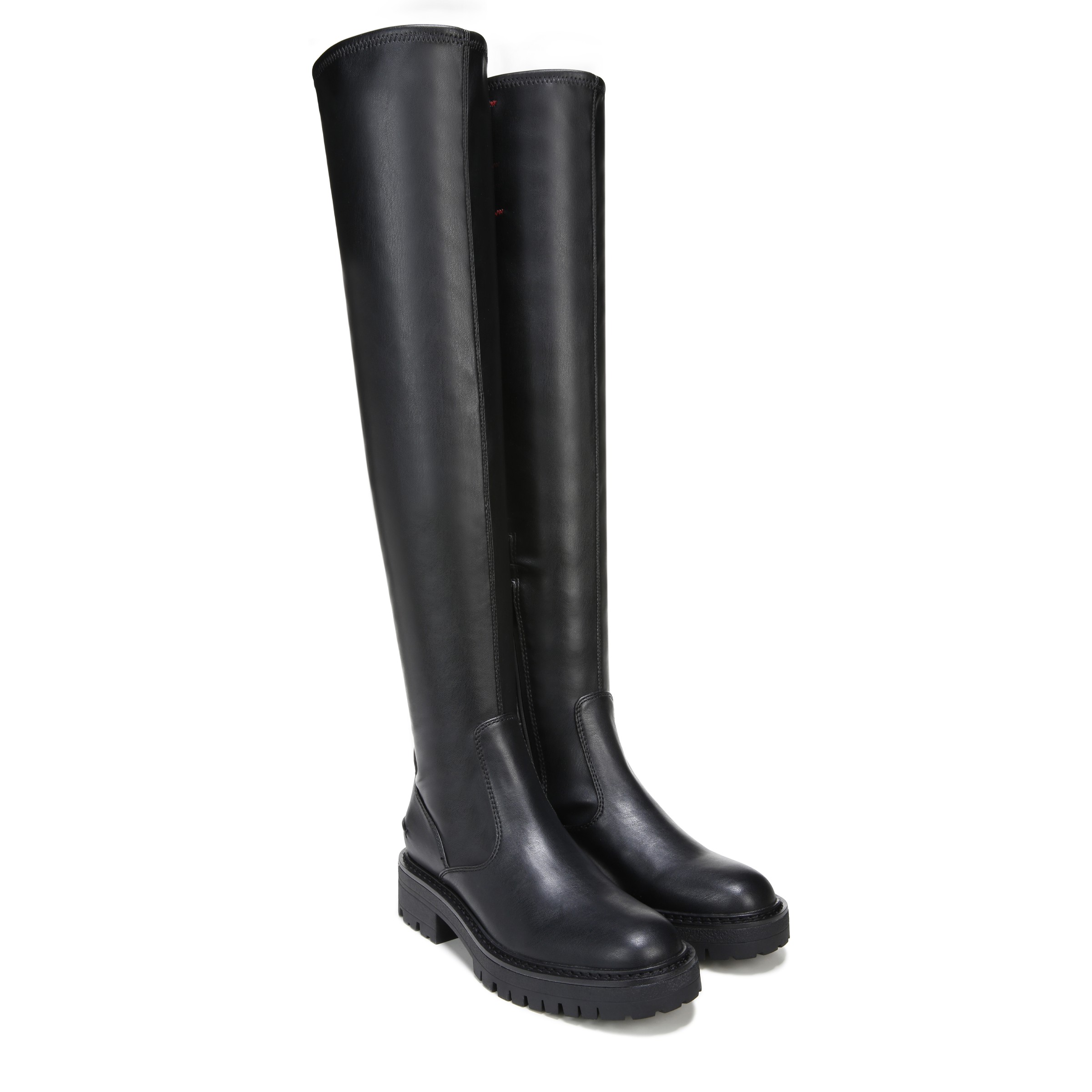 Franco Sarto Leather Fera Wk Save 2% High Shaft Boot in Black Womens Shoes Boots Over-the-knee boots 