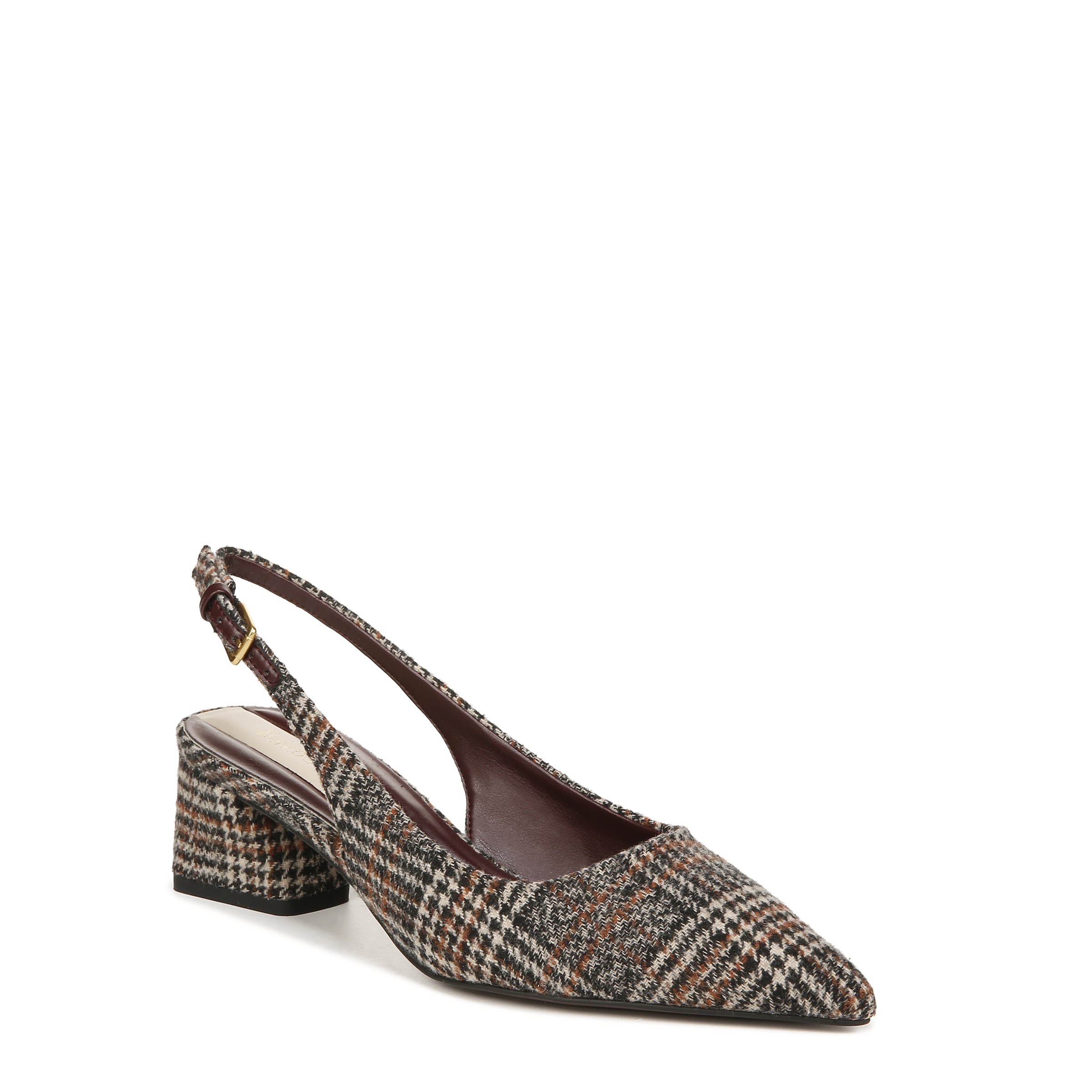 plaid slingback shoes