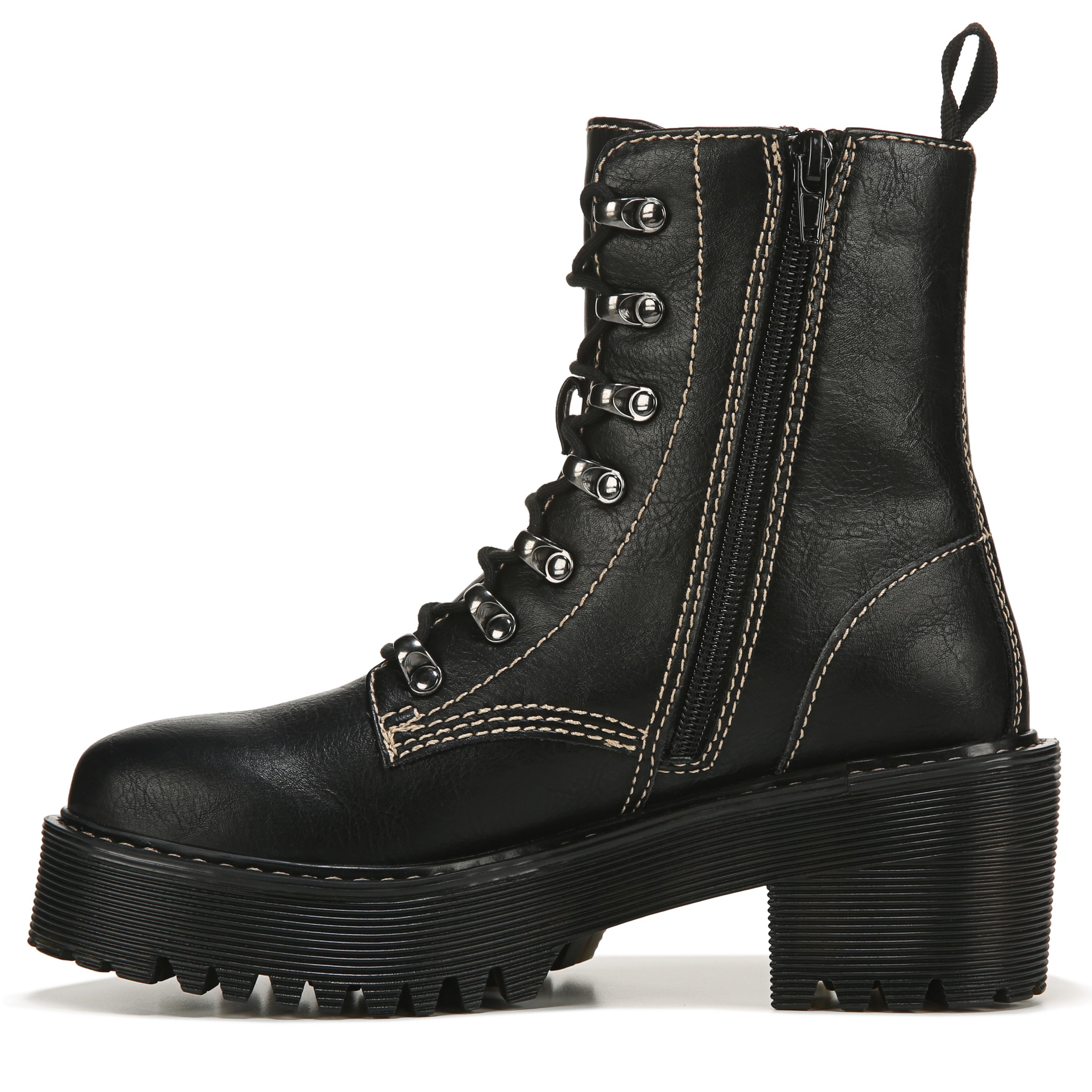 Madden Girl Women's Hawke Block Heel Combat Boot | Famous Footwear