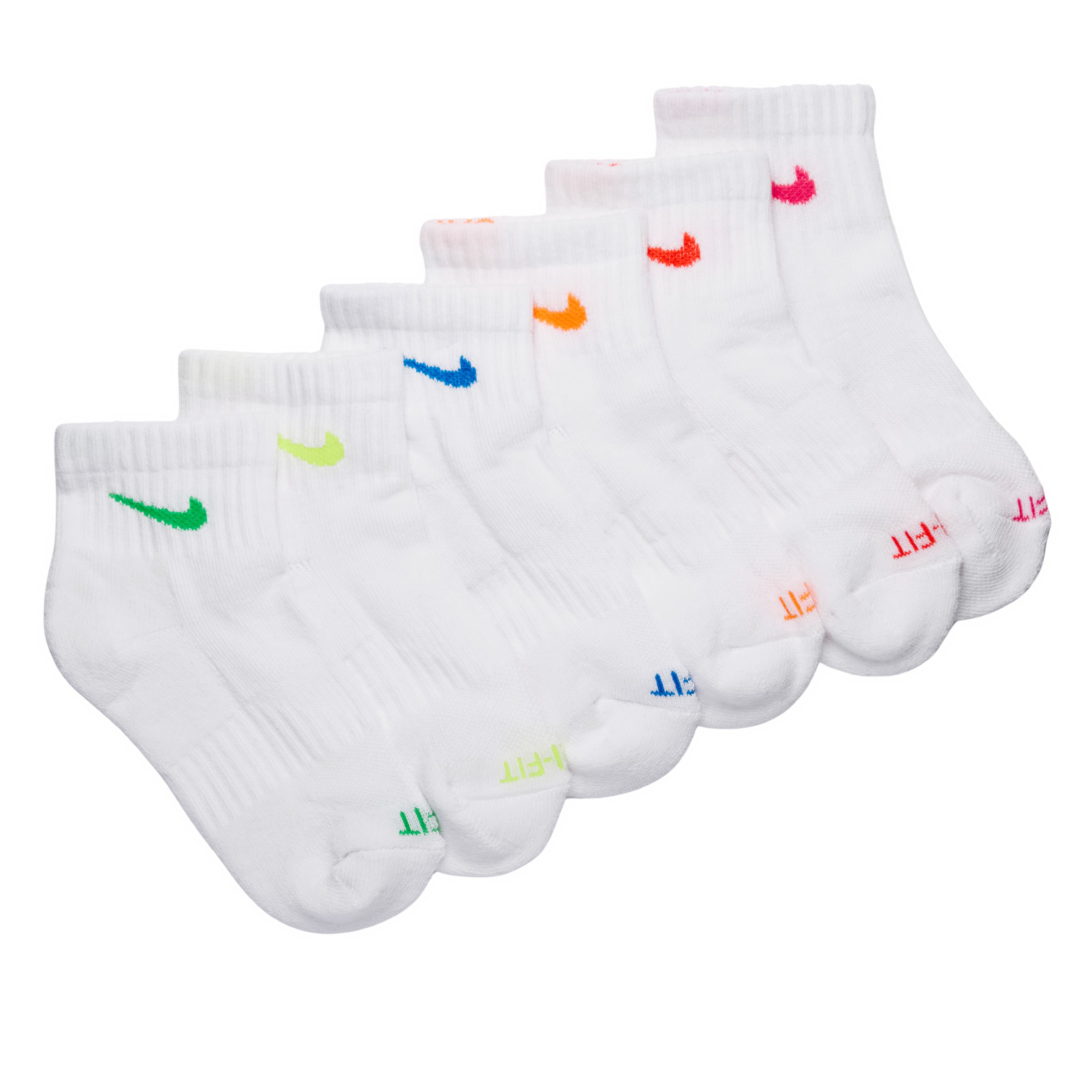 Kids' 6 Pack Youth X-Small Performance Ankle Socks
