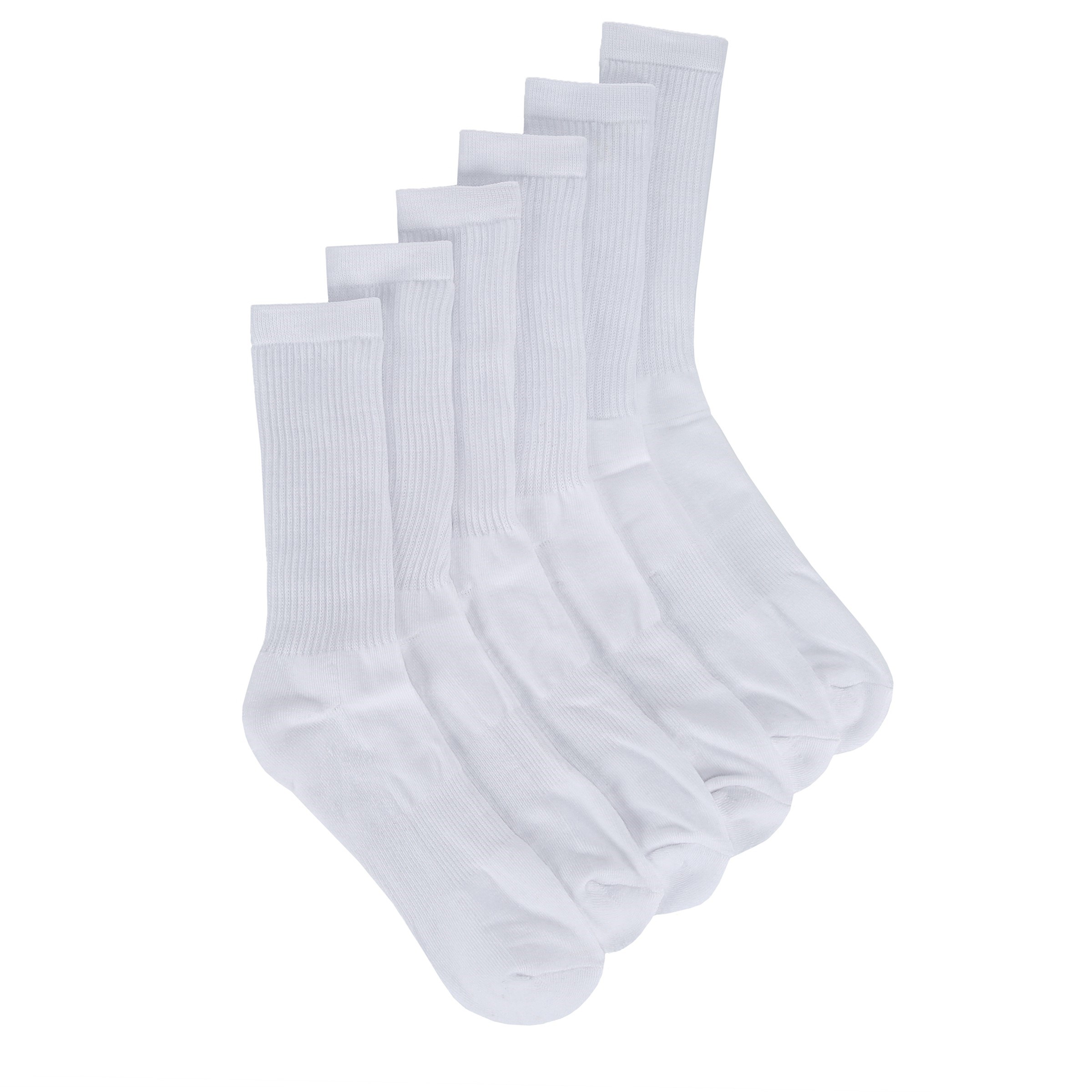 Men's 6 Pack Large Performance Crew Socks