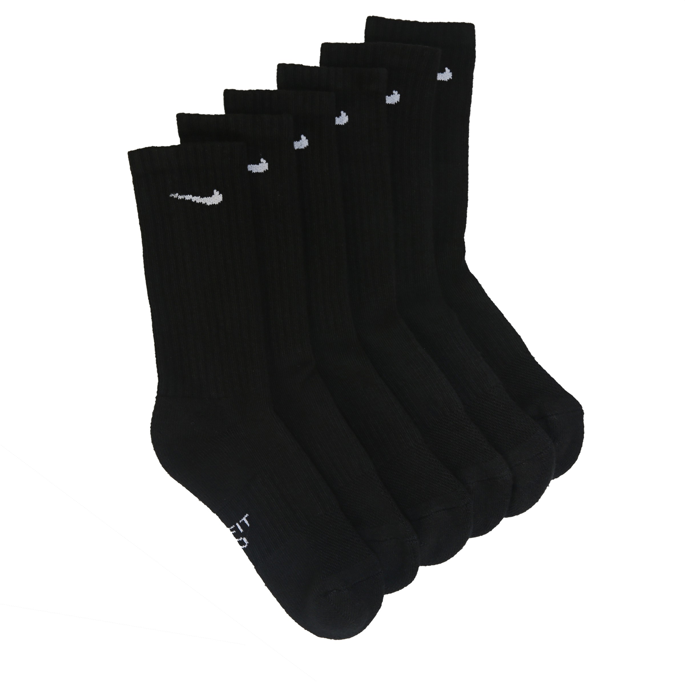 Kids' 6 Pack Youth Medium Cushioned Crew Socks