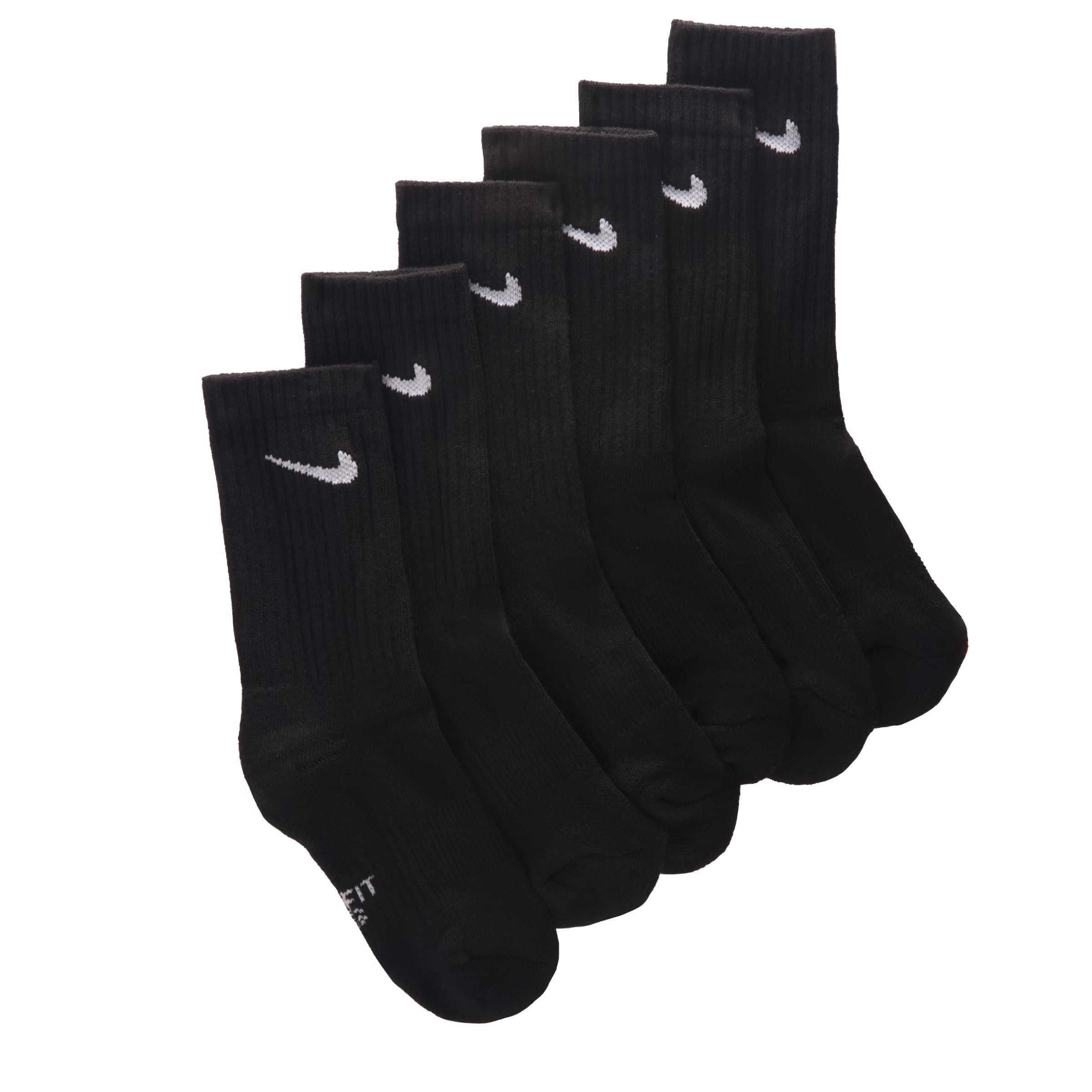 Kids' 6 Pack Youth X-Small Performance Crew Socks