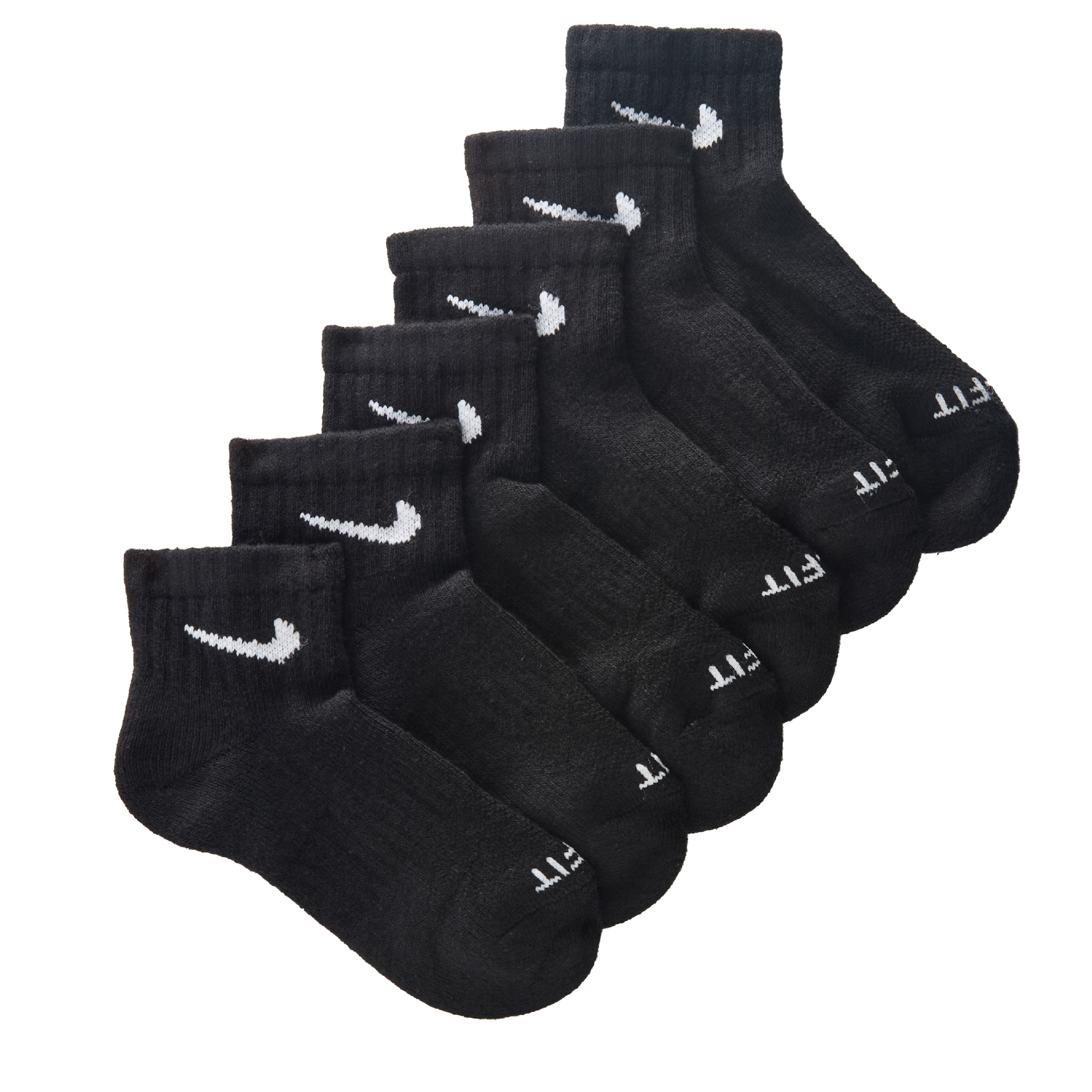 Kids' 6 Pack Youth X-Small Performance Ankle Socks