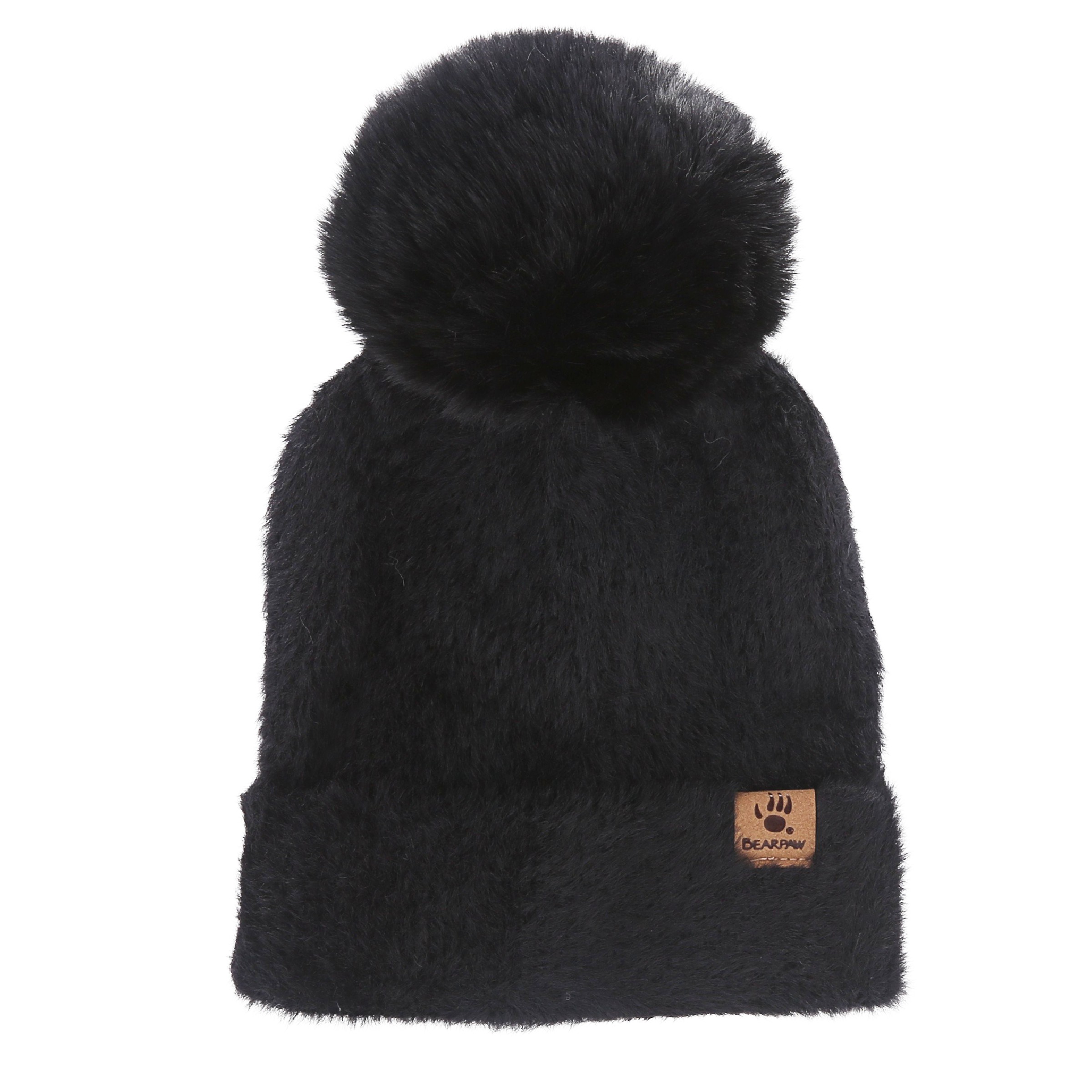 Women's Oversized Pom Furry Cuff Beanie Hat