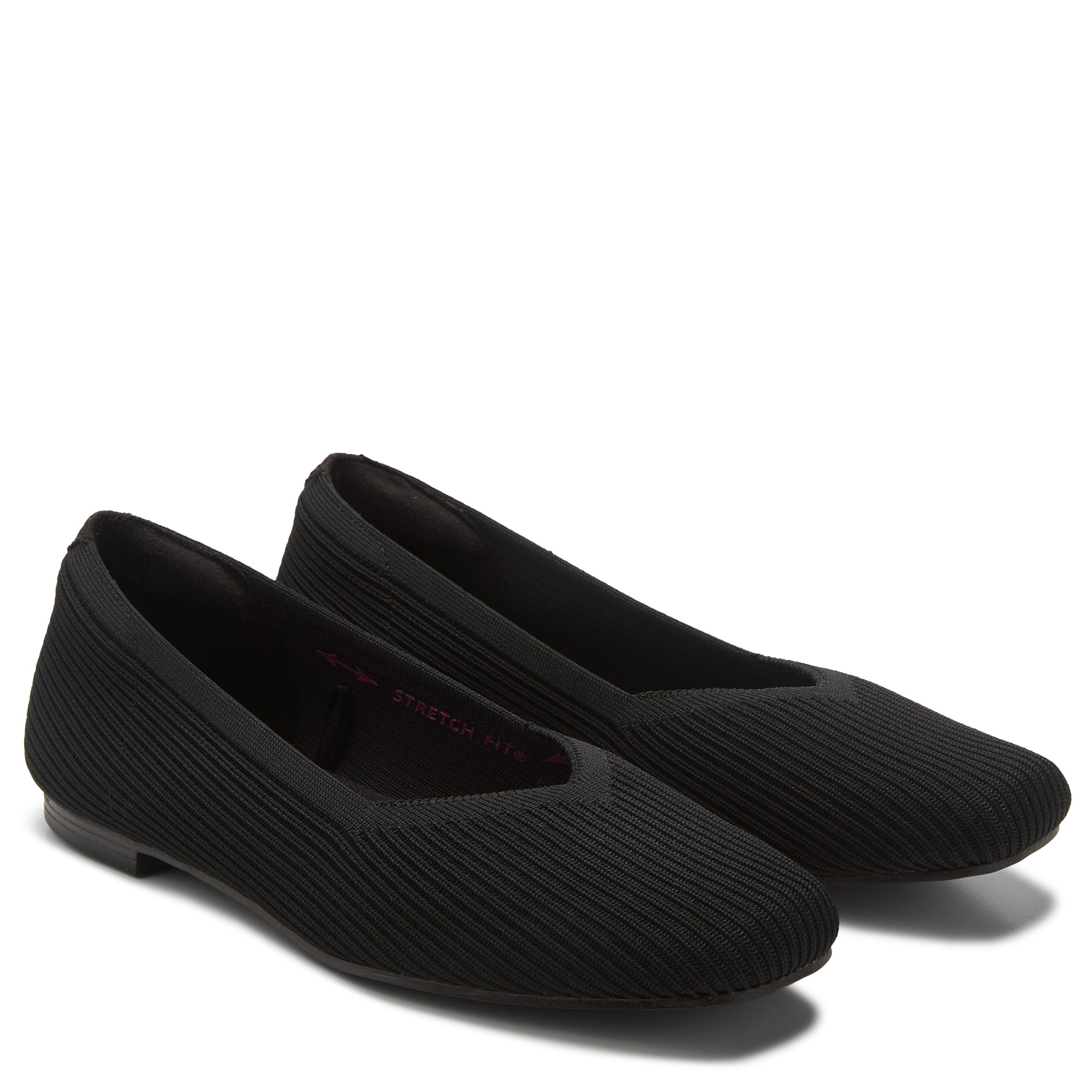 Women's Cleo Square Blissful Soul Ribbed Knit Flat