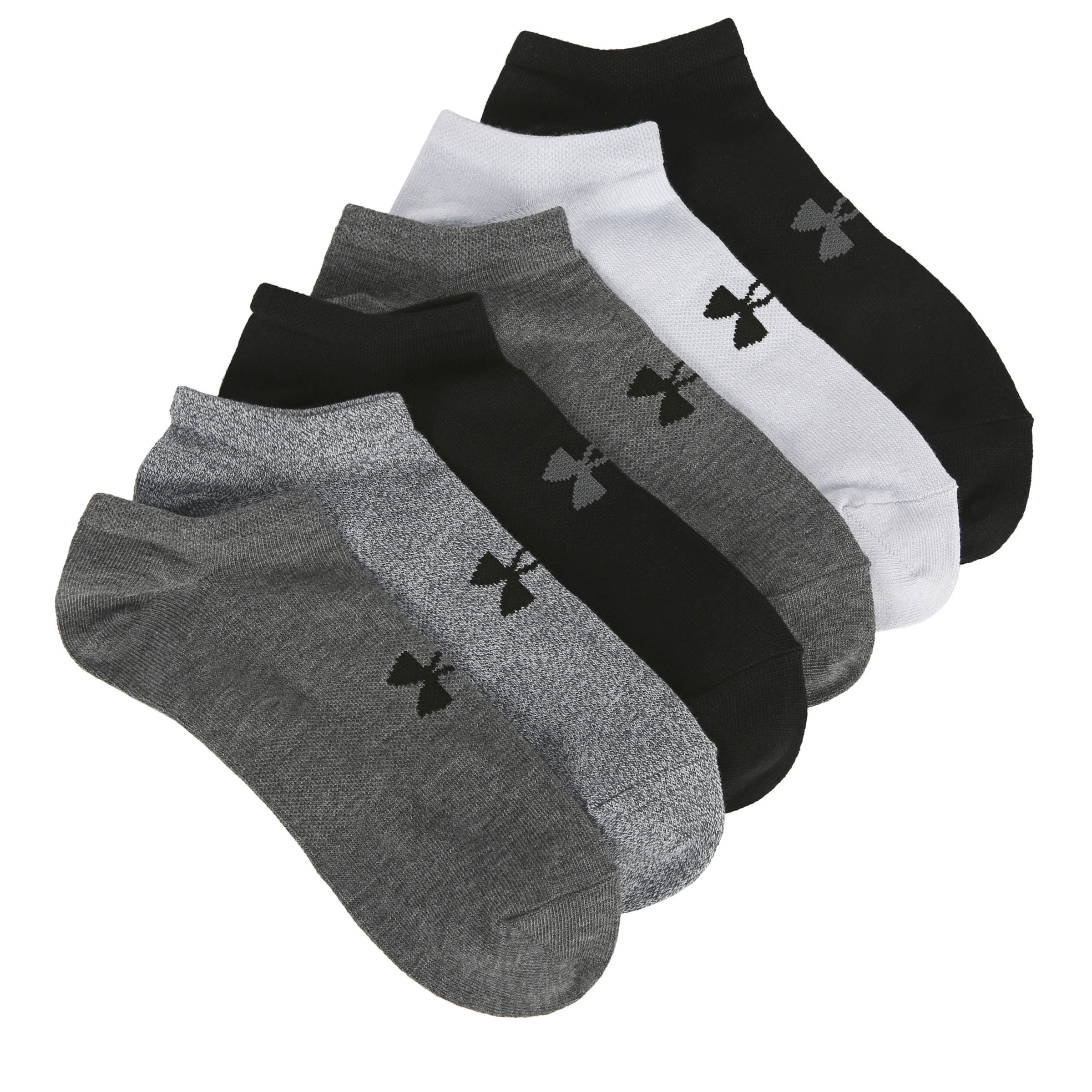 Under Armour unisex-adult Essential Lite No Show Socks 6-pairs Socks