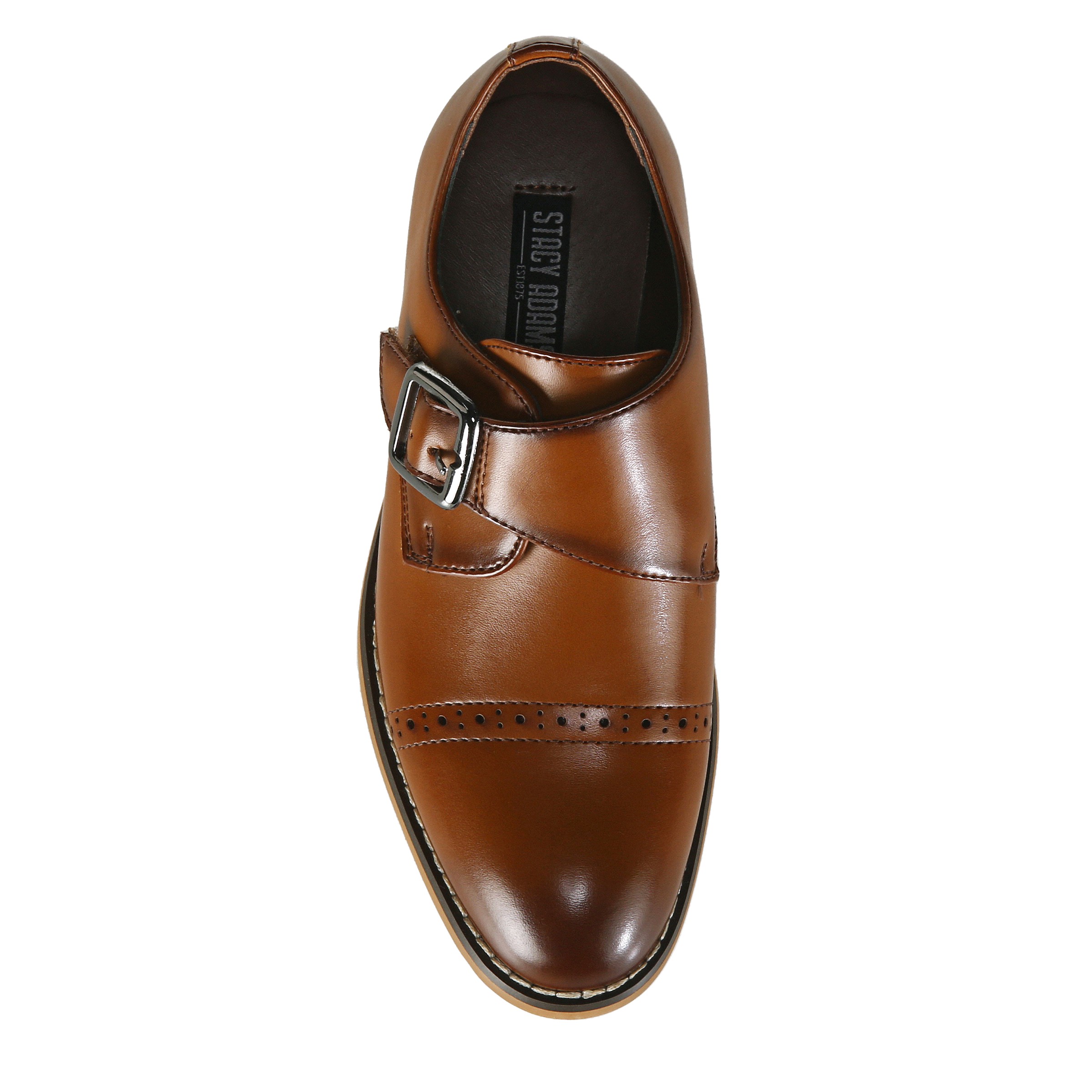 Kids' Desmond Cap Toe Monk Strap Dress Shoe