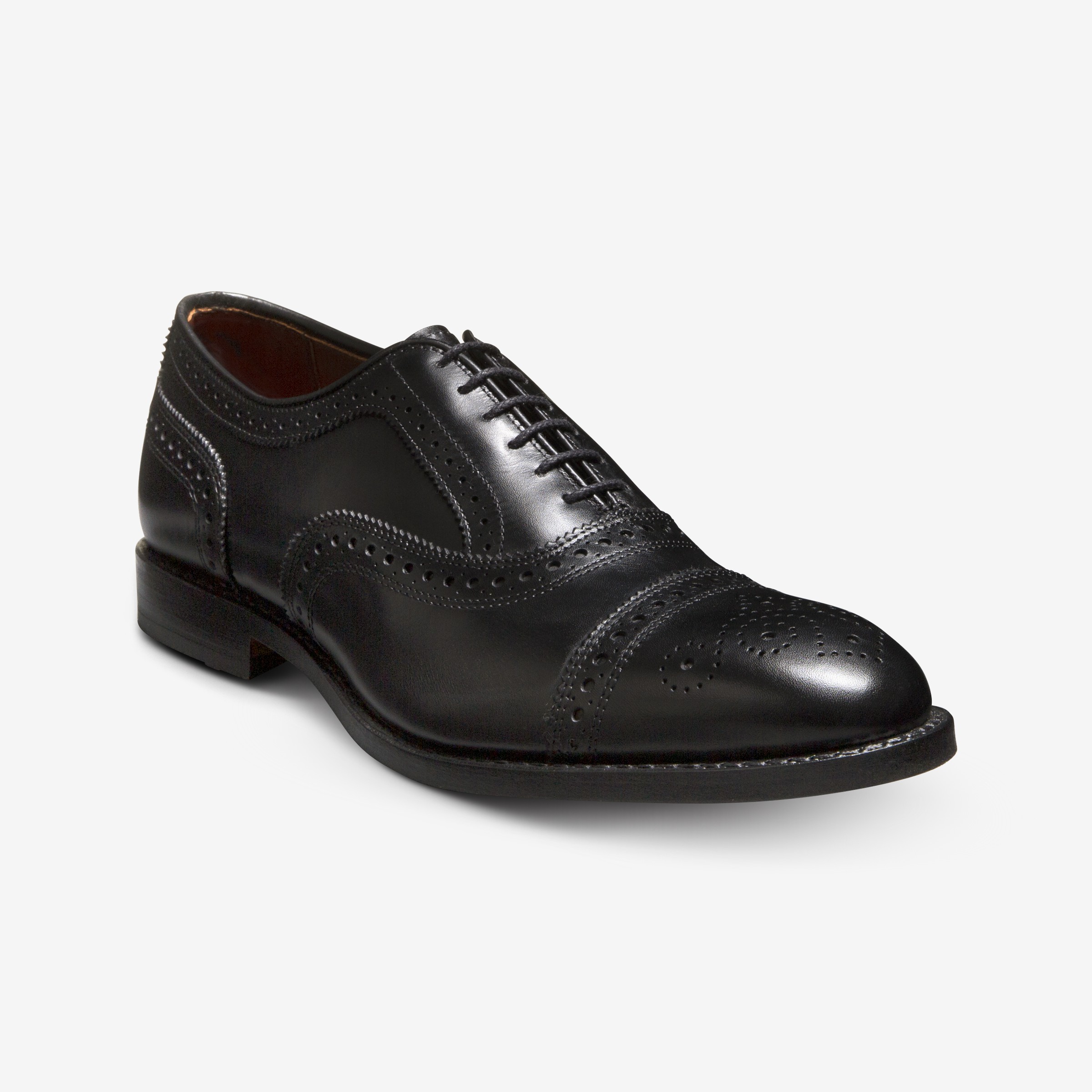 Allend Edmonds Bentley Black Leather Brogue Cap store Toe Oxford 0104 sz8.5