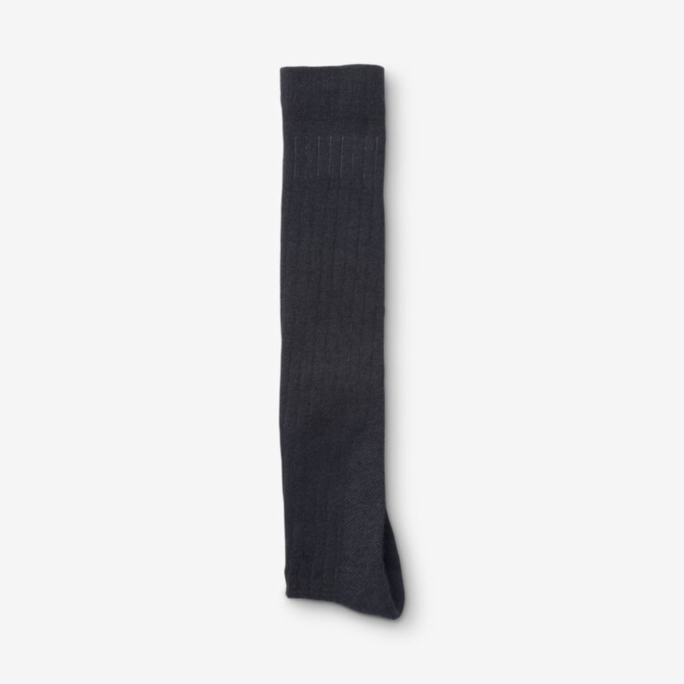 Black Merino Wool Over the Calf Dress Socks