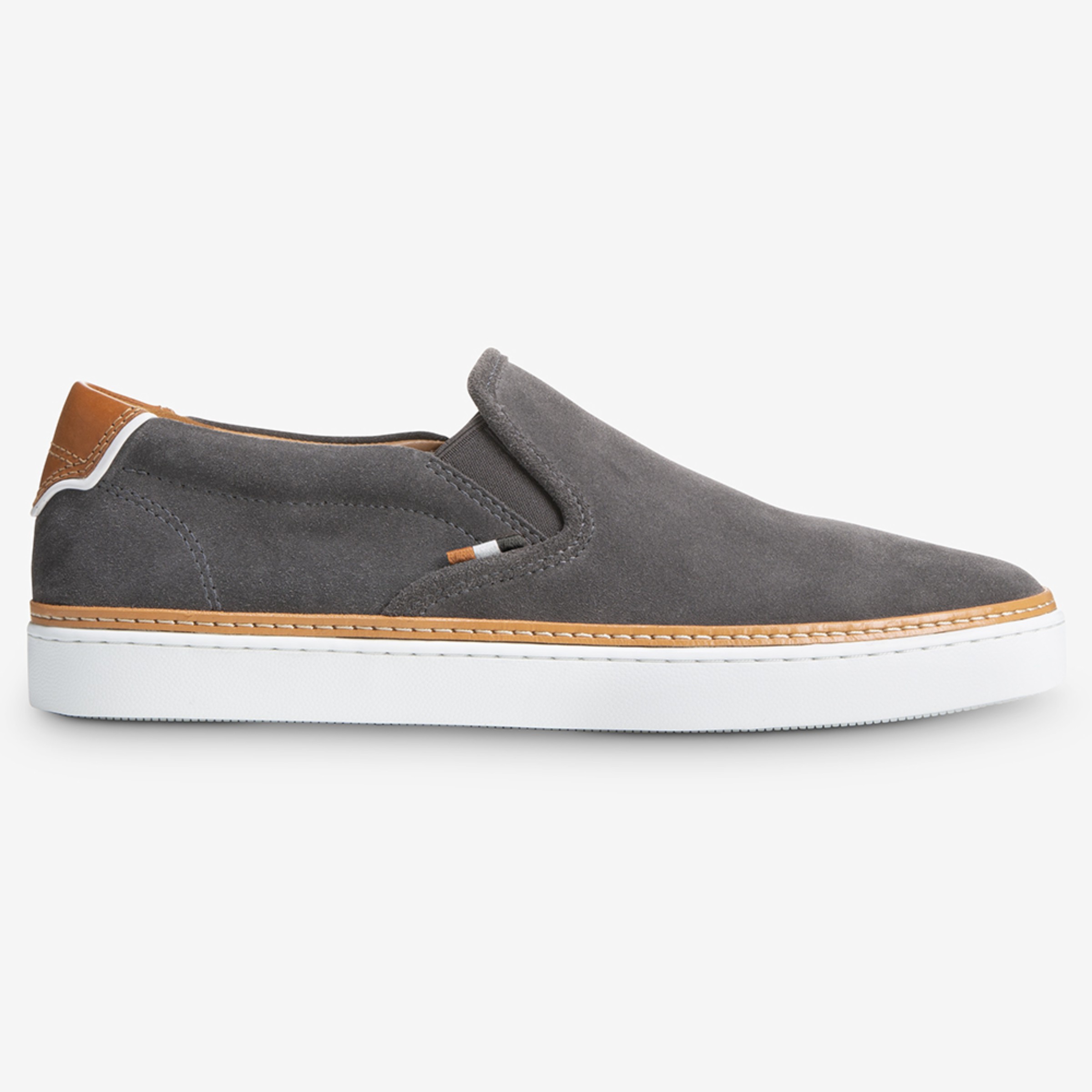 Allen Edmonds Men's Alpha Woven Slip-On Sneaker in Pewter Grey Suede, Size 11.0 E