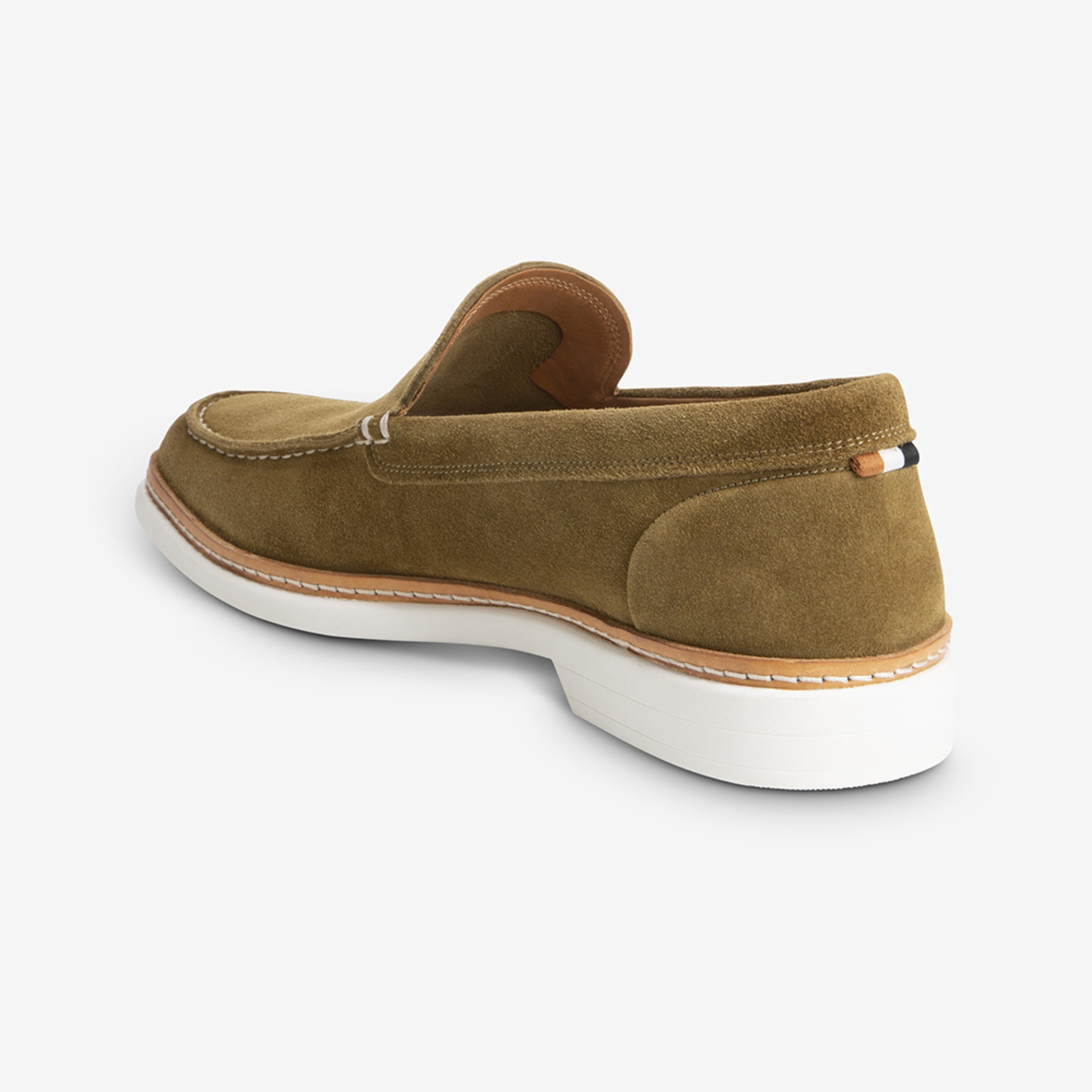 Capri Venetian Casual Suede Slip-On in Sand by Alan Payne Footwear