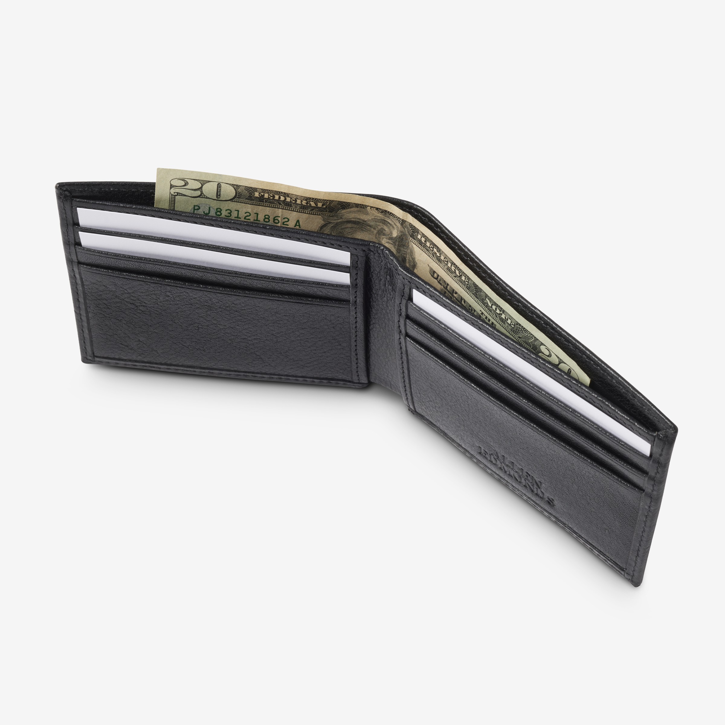 Allen Edmonds Bifold Leather Wallet with Money Clip