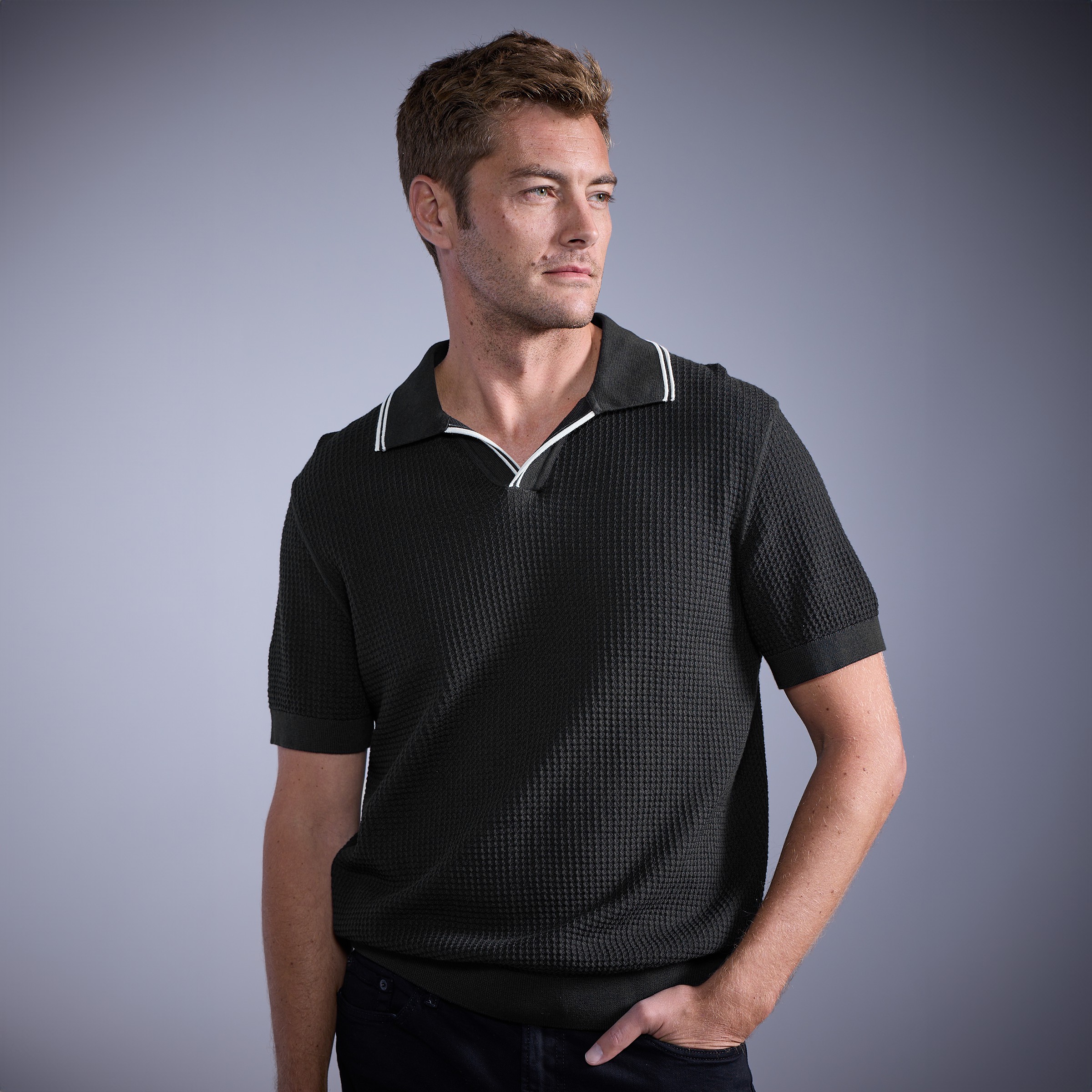 Bugatchi Johnny Collar Sweater Polo