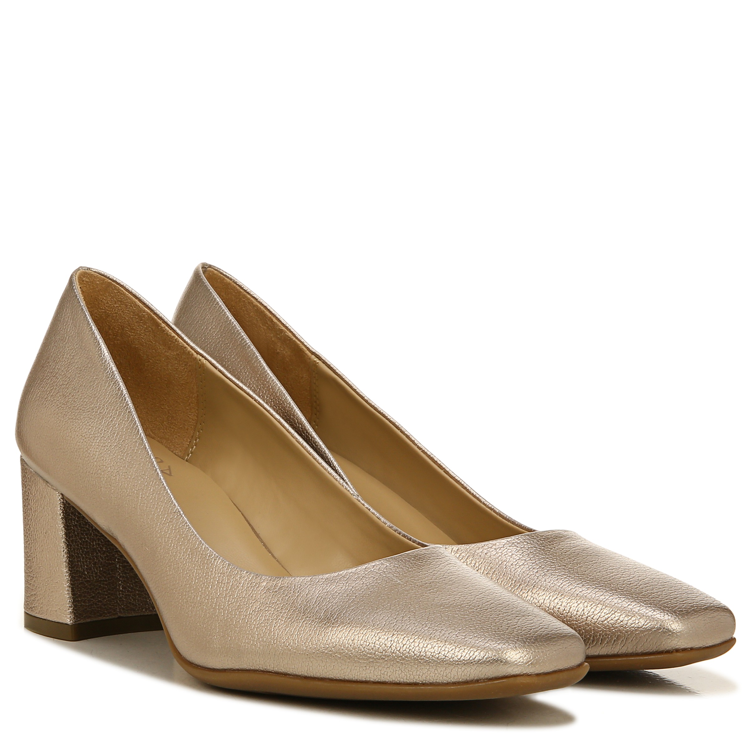 warner square toe block heel pump