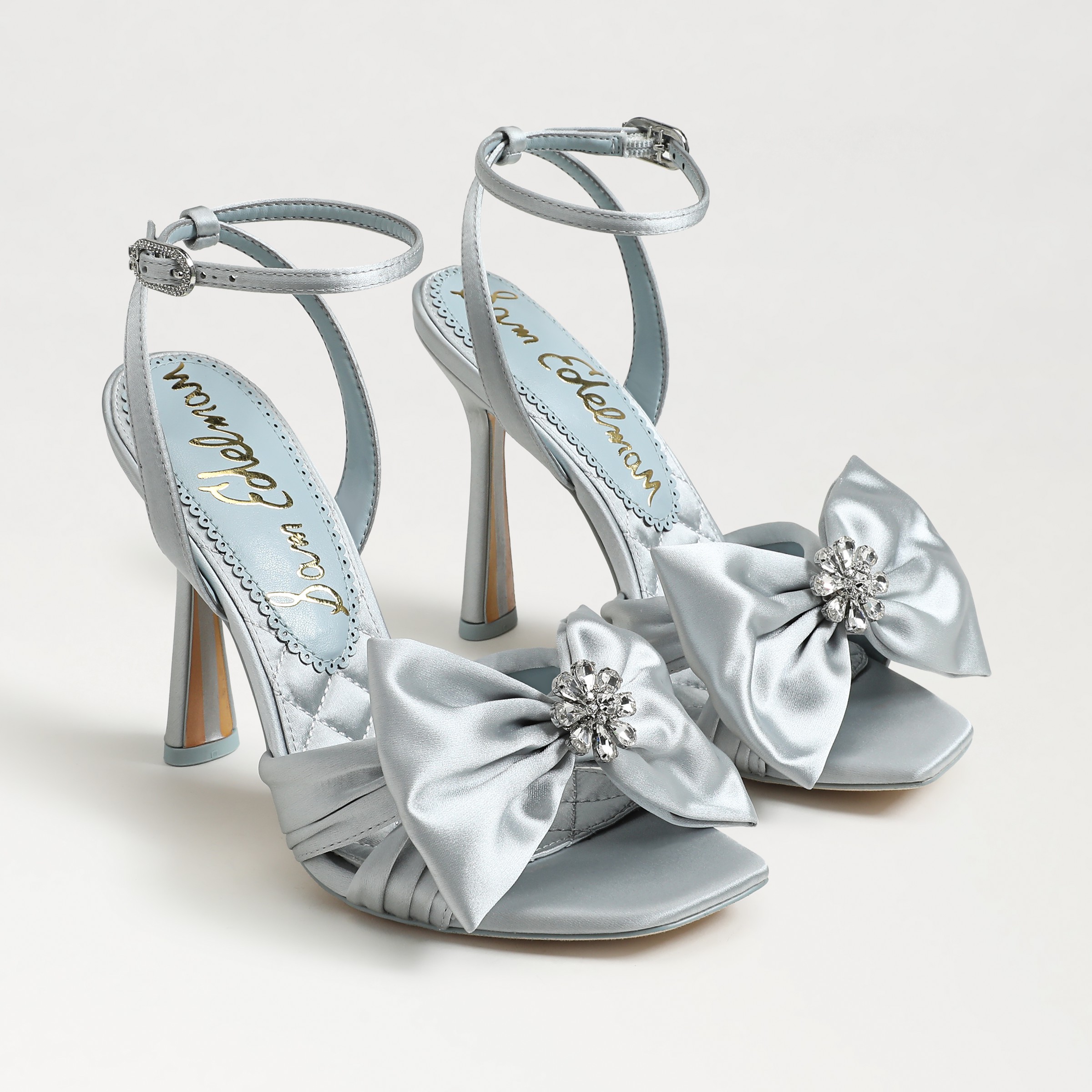 Sam Edelman Lexi Bow Ankle Strap Sandal In Blue