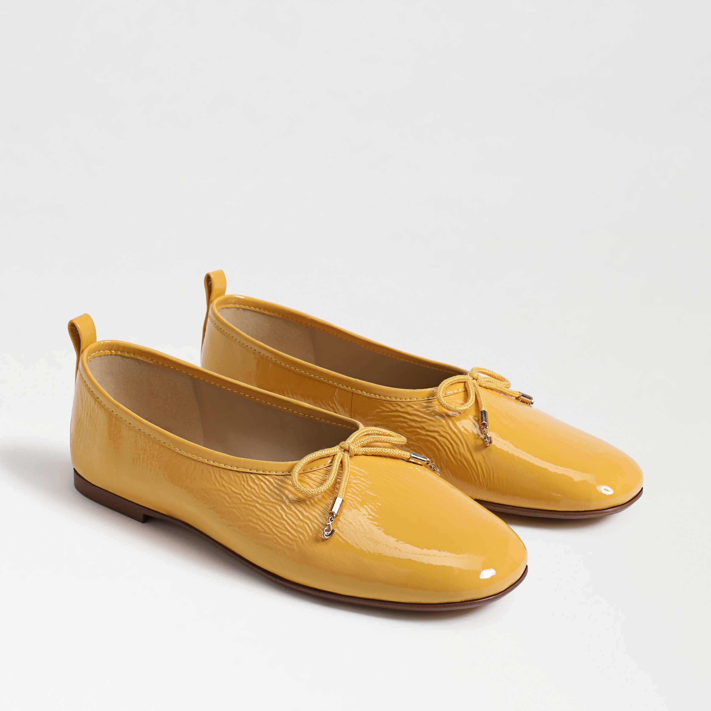 Shop Sam Edelman Ari Ballet Flat Sunflower Leather In Yellow