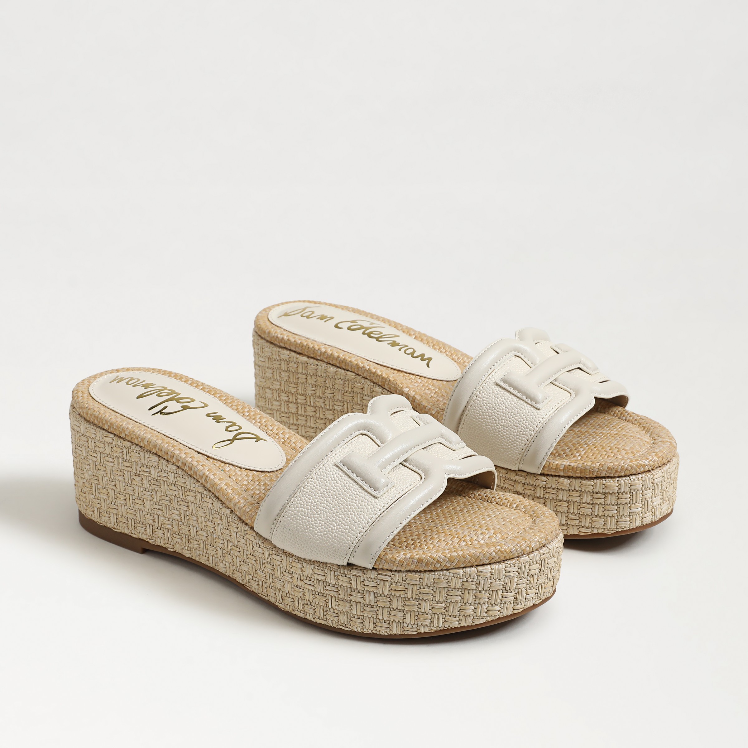 Sam Edelman Pauleena Espadrille Sandal Sand Dune Leather In White