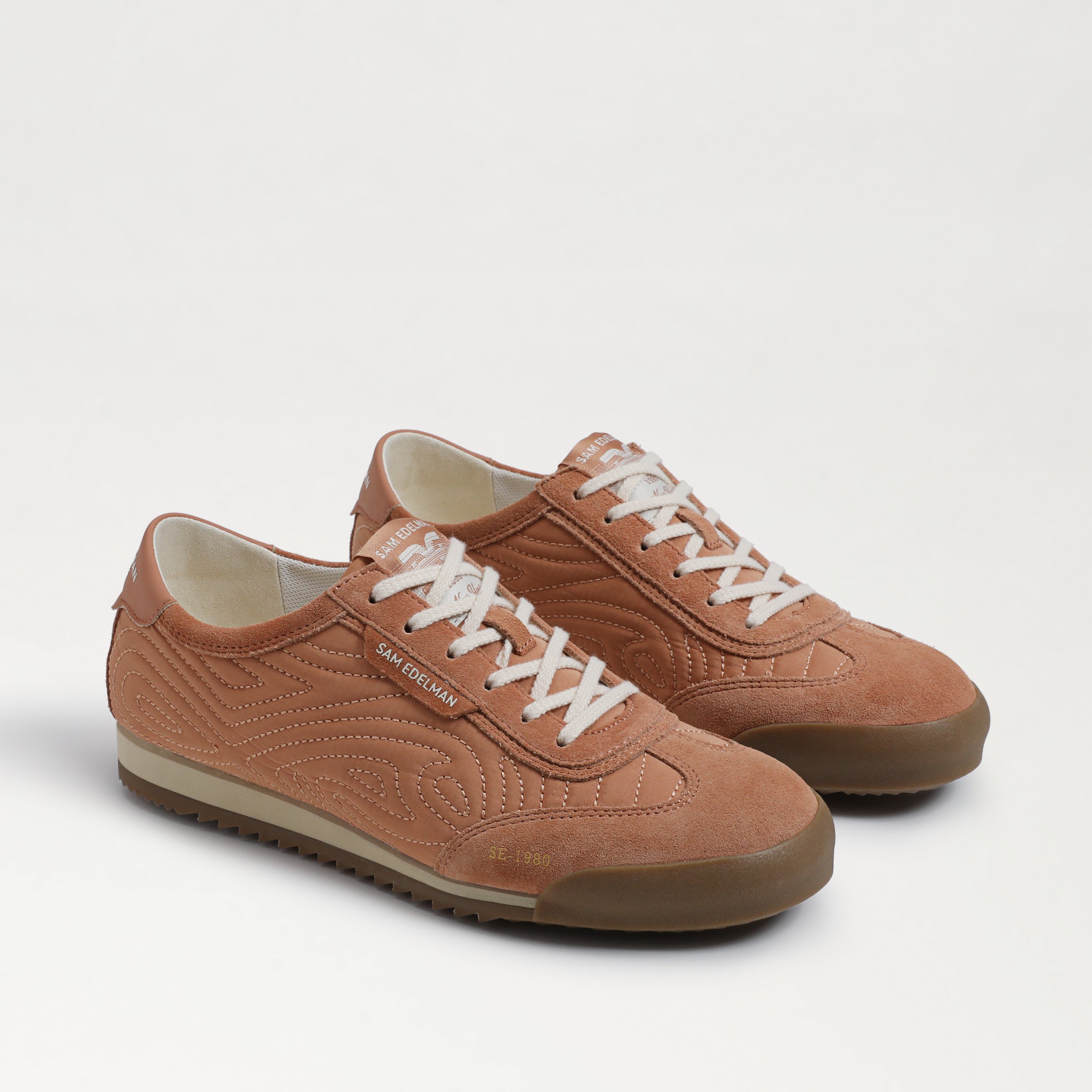 Sam Edelman Isabel Lace Up Sneaker Tuscan Clay Nylon In Neutral