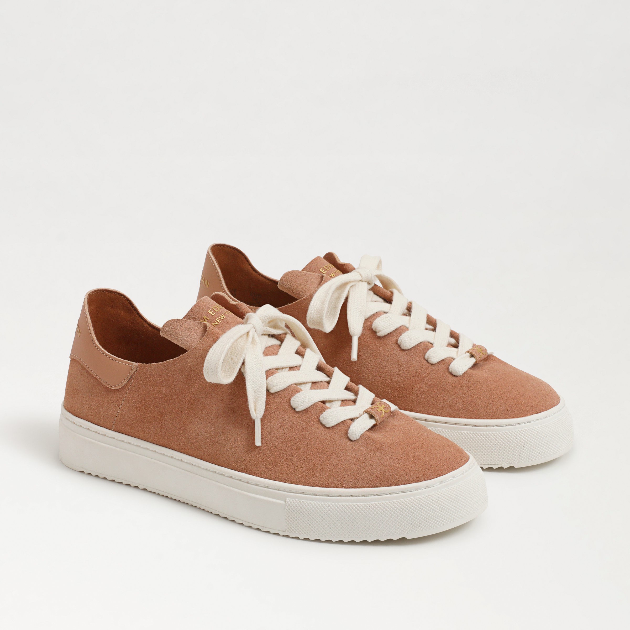 Sam Edelman Poppy Lace-up Sneaker Tuscan Clay Leather In Brown