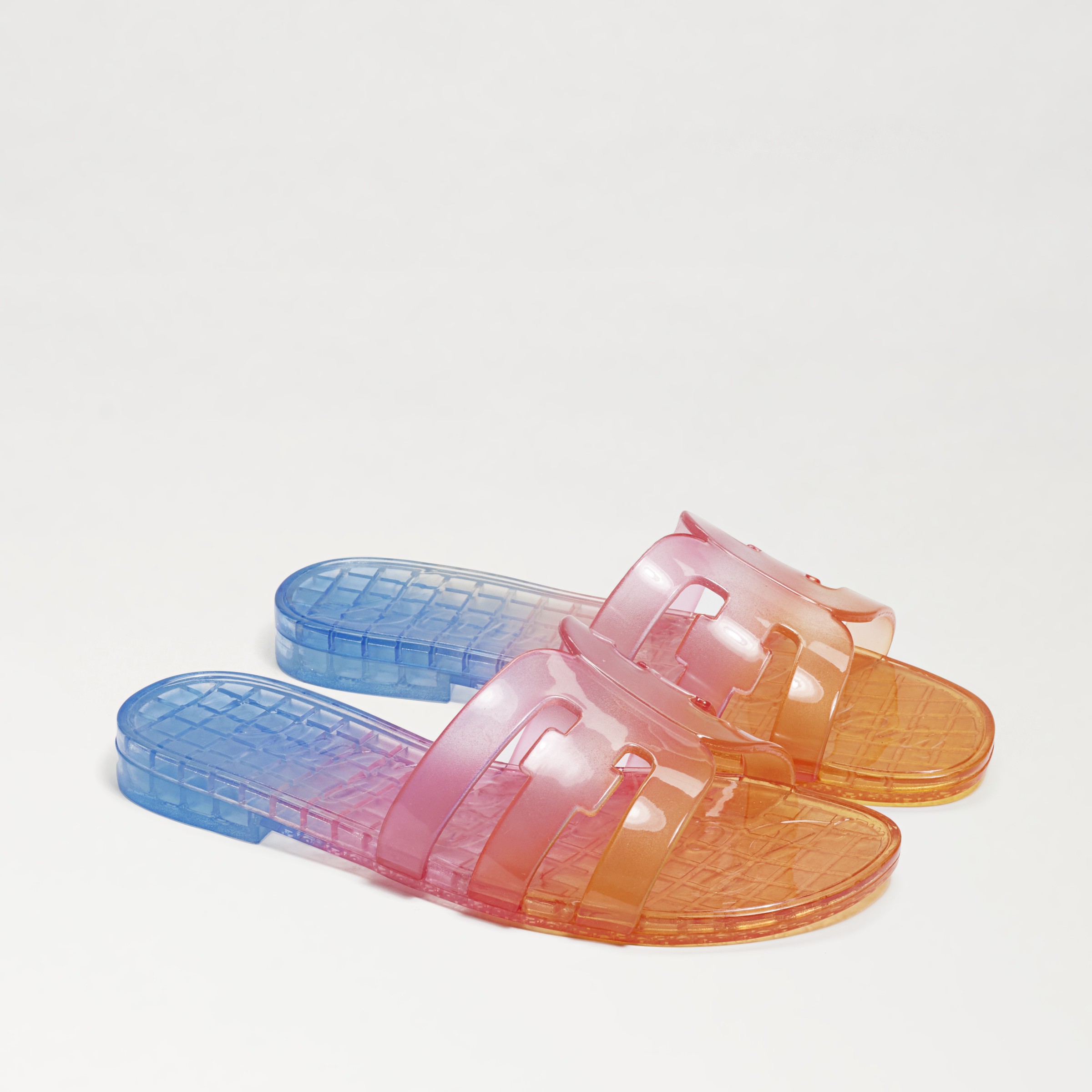 Shop Sam Edelman Kids' Bay Jelly Slide Sandal Orange / Purple Multi