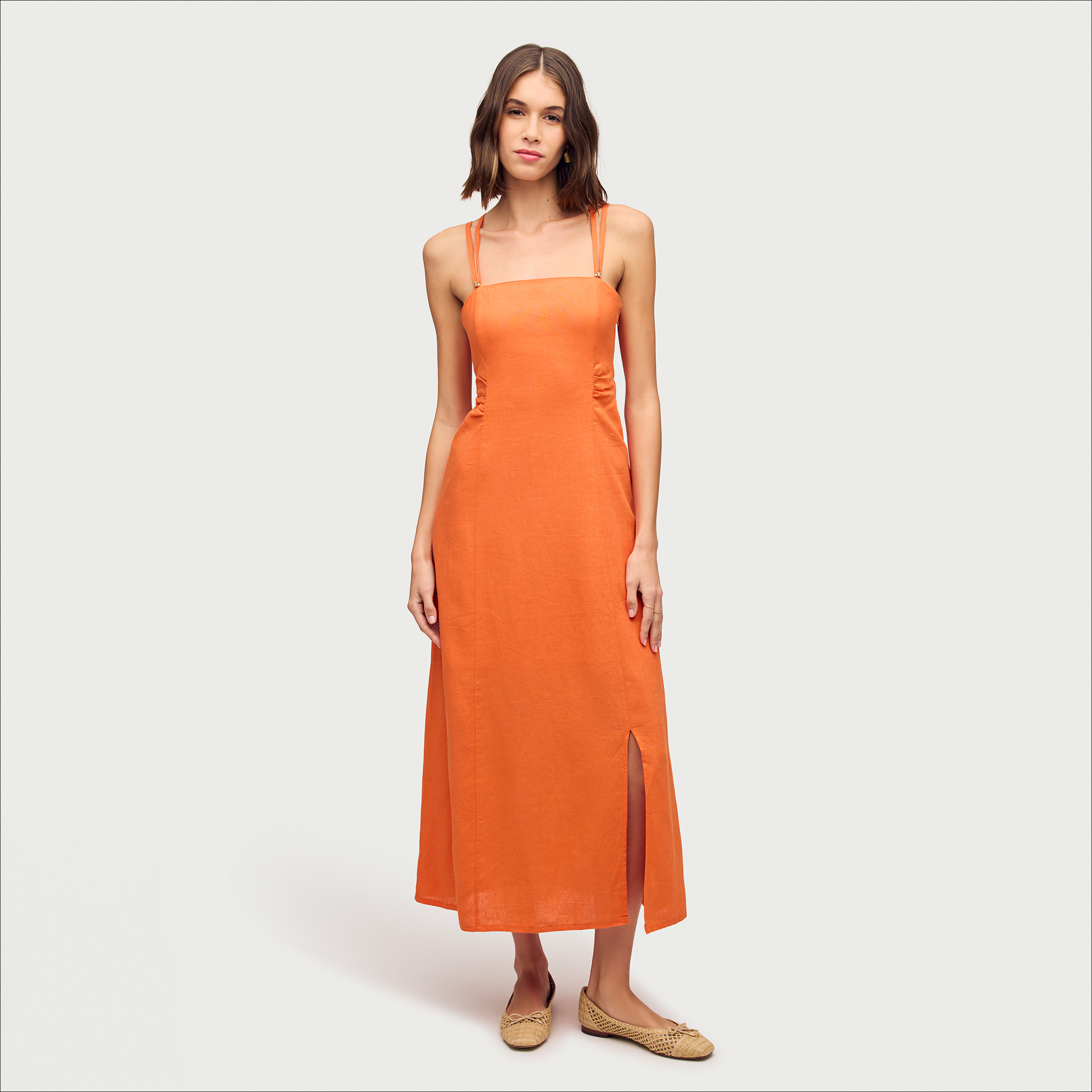 Shop Sam Edelman Merisa Midi Dress Tigerlily In Orange